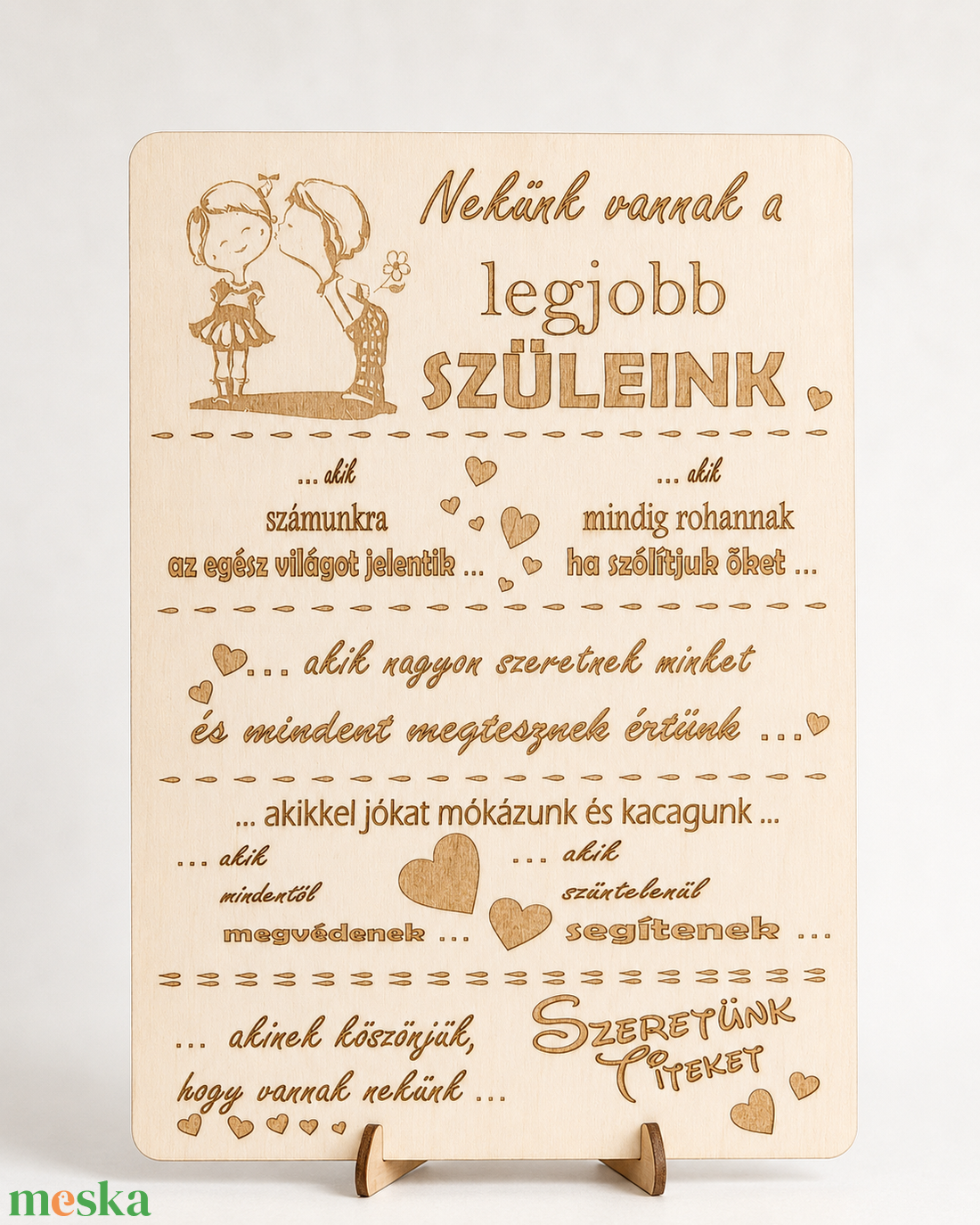 Legjobb szülők � gravírozott fatábla - otthon & életmód - dekoráció - kép & falikép - táblakép - Meska.hu
