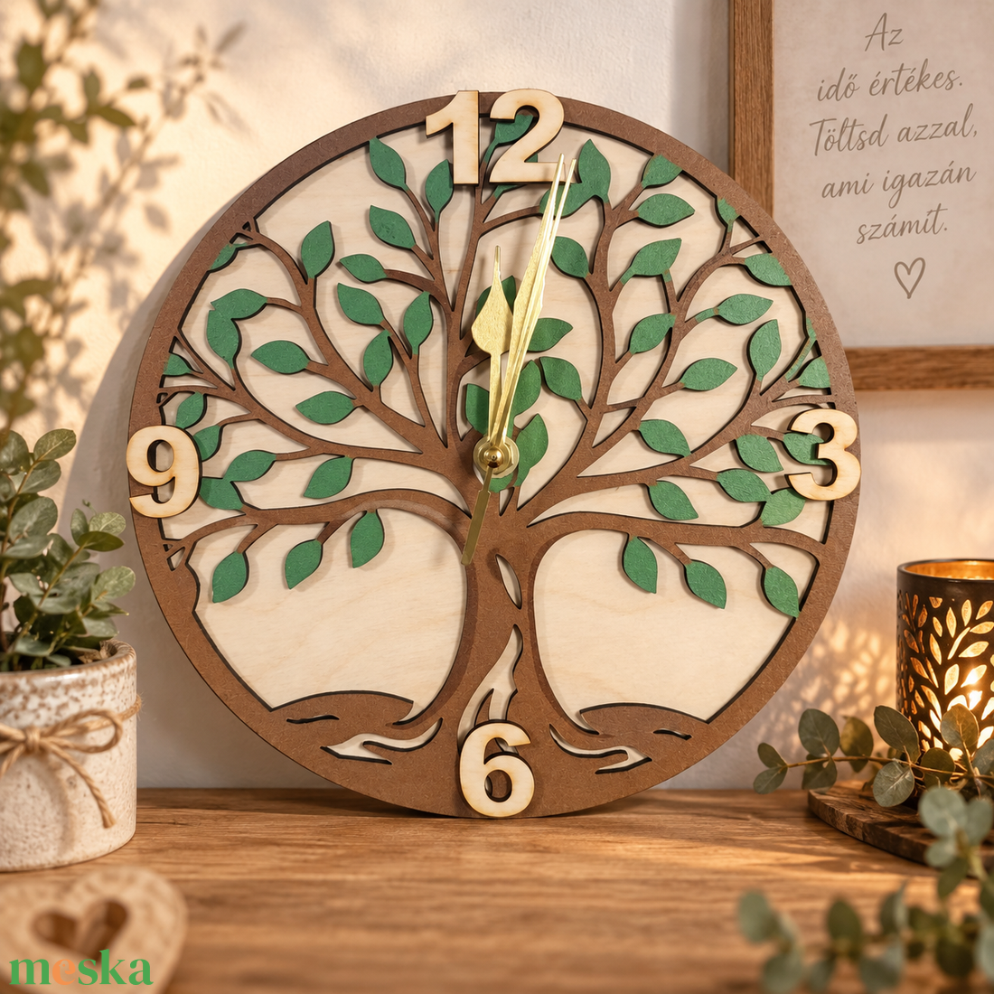 Életfa falióra � 22 cm - otthon & életmód - dekoráció - fali és függő dekoráció - falióra & óra - Meska.hu