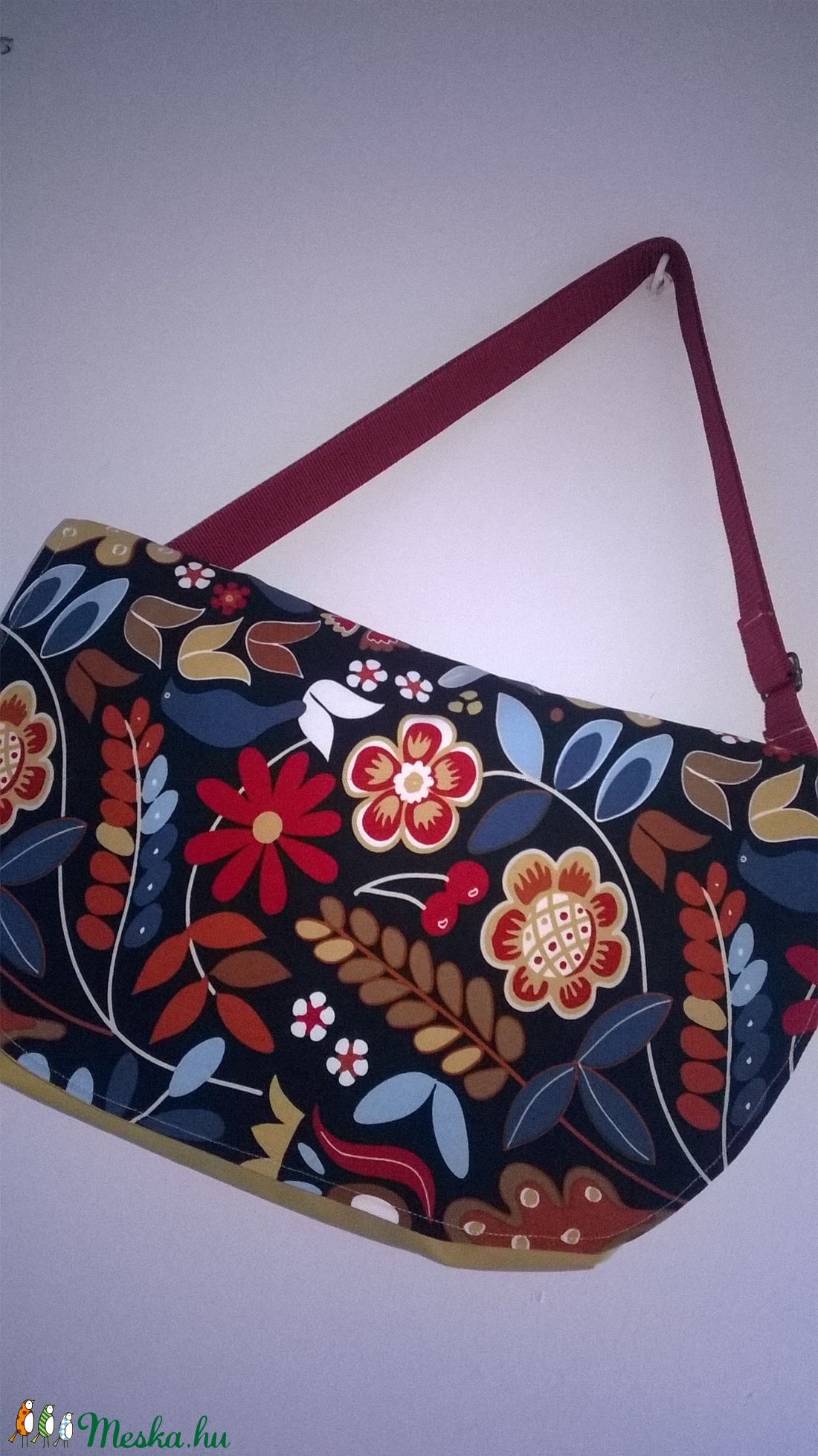 Virágos biciklis táska/ oldaltáska -  - Meska.hu