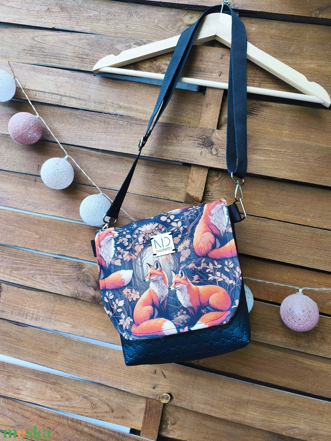 Rókás oldaltáska - táska & tok - kézitáska & válltáska - vállon átvethető táska - Meska.hu