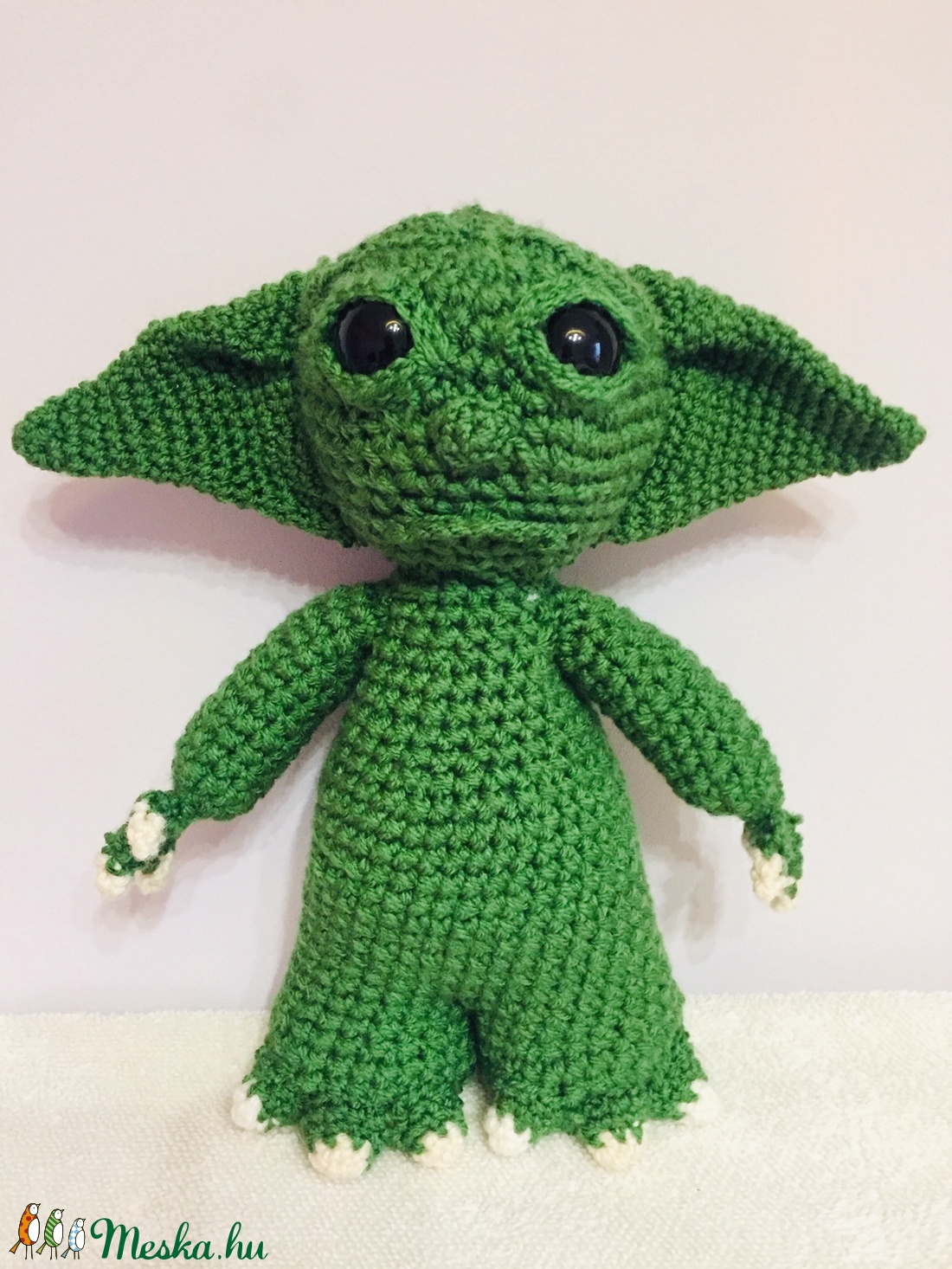 Horgolt Baby Yoda - játék & sport - plüssállat & játékfigura - más figura - Meska.hu