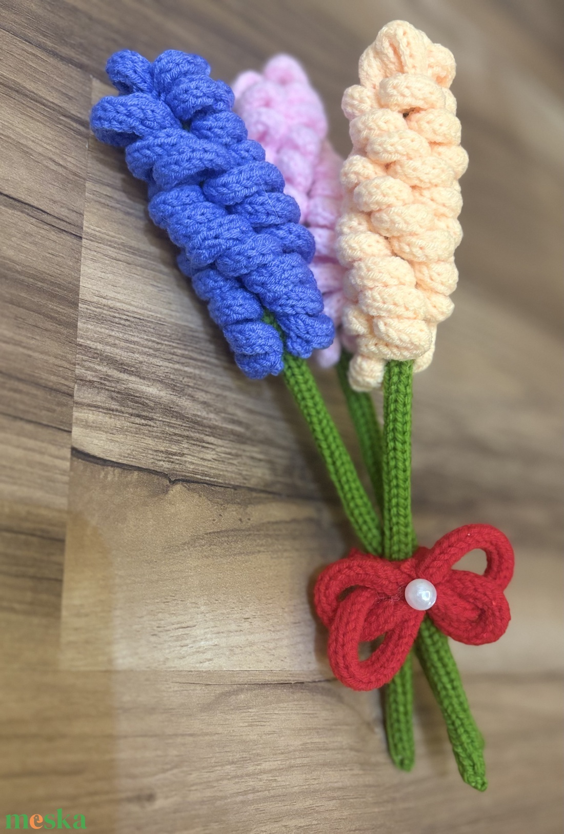 Tricotin jácint - otthon & életmód - virágdekoráció - virágok - szálas virág - Meska.hu