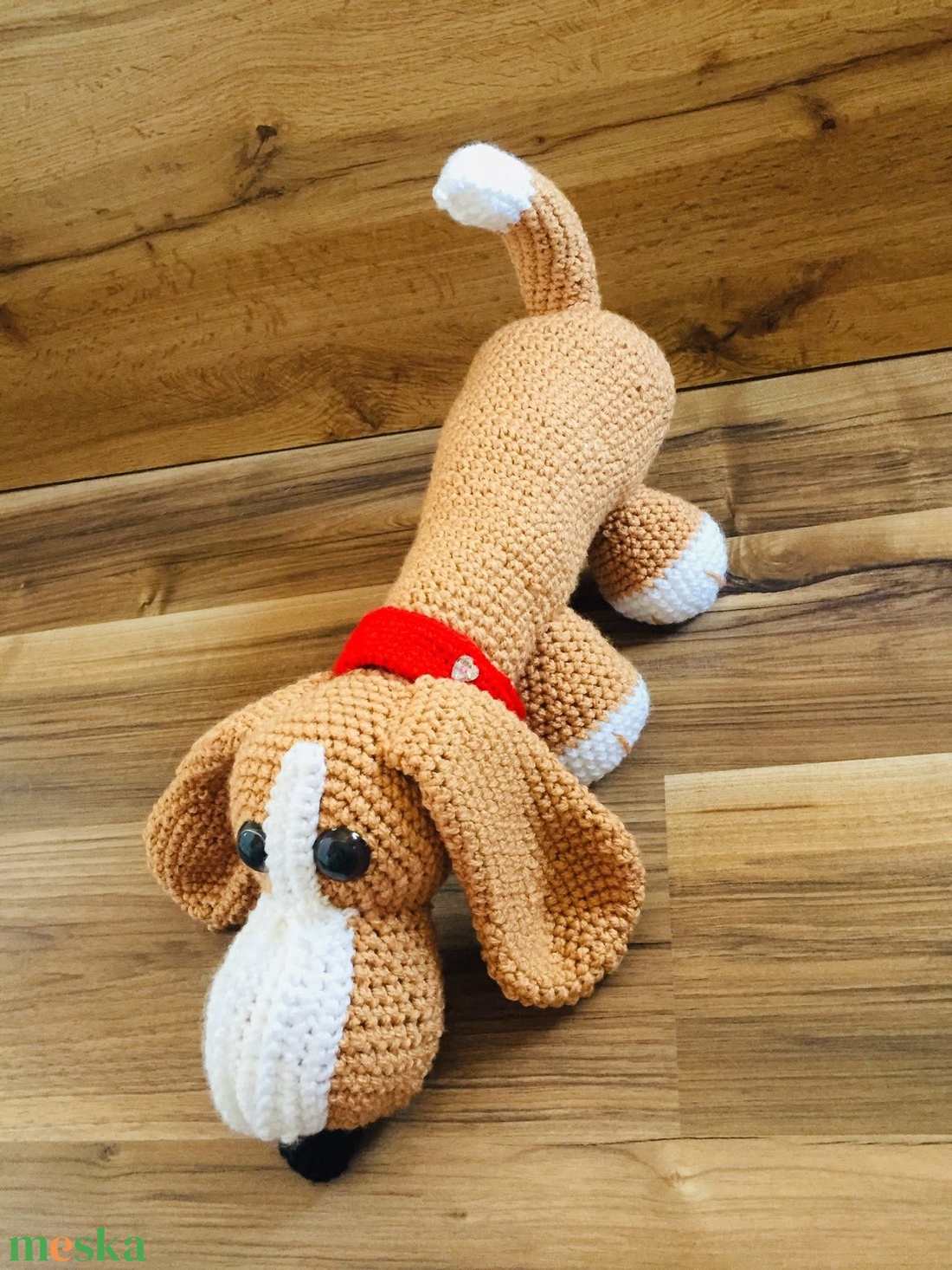 Horgolt Basset Hound - játék & sport - plüssállat & játékfigura - ember - Meska.hu