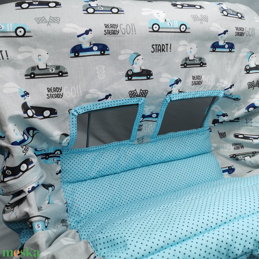 Bevásárlókocsi huzat és autós fejpánt gyereküléshez  - baba - mama - utazási kellékek - bevásárlókocsi huzat - Meska.hu