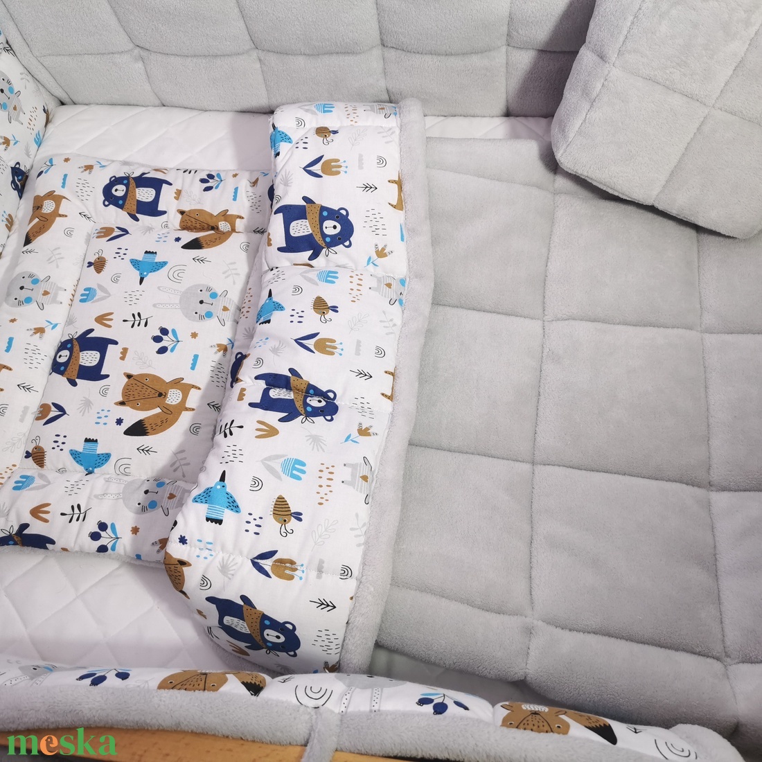 Babatakaró és pána babaágynemű steppelt ajándék pelenka tárolóval - otthon & életmód - babaszoba, gyerekszoba - baba ágynemű - Meska.hu