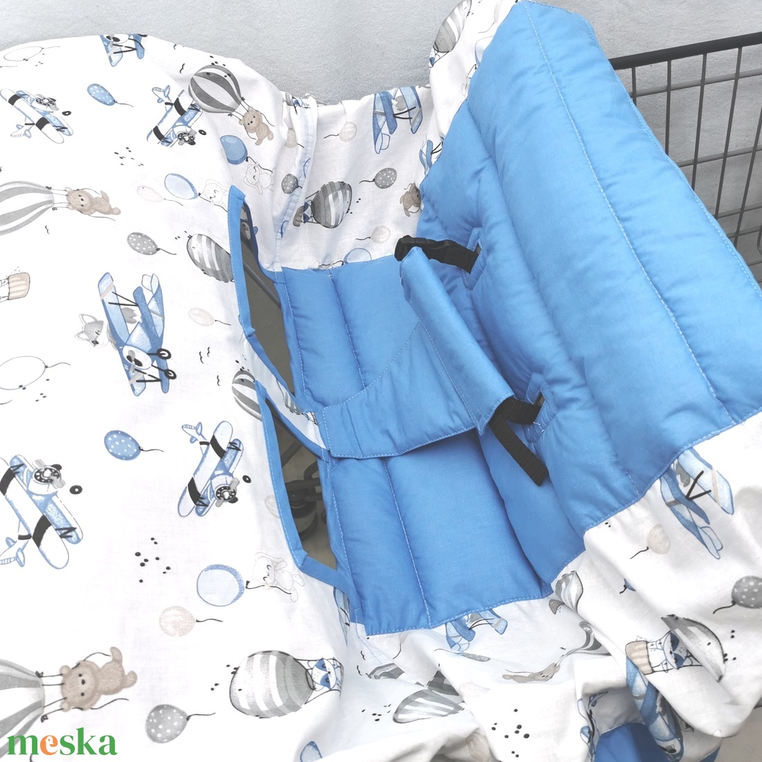 Bevásárlókocsi huzat biztonsági övvel  - játék & sport - 3 éves kor alattiaknak - bevásárlókocsi huzat - Meska.hu