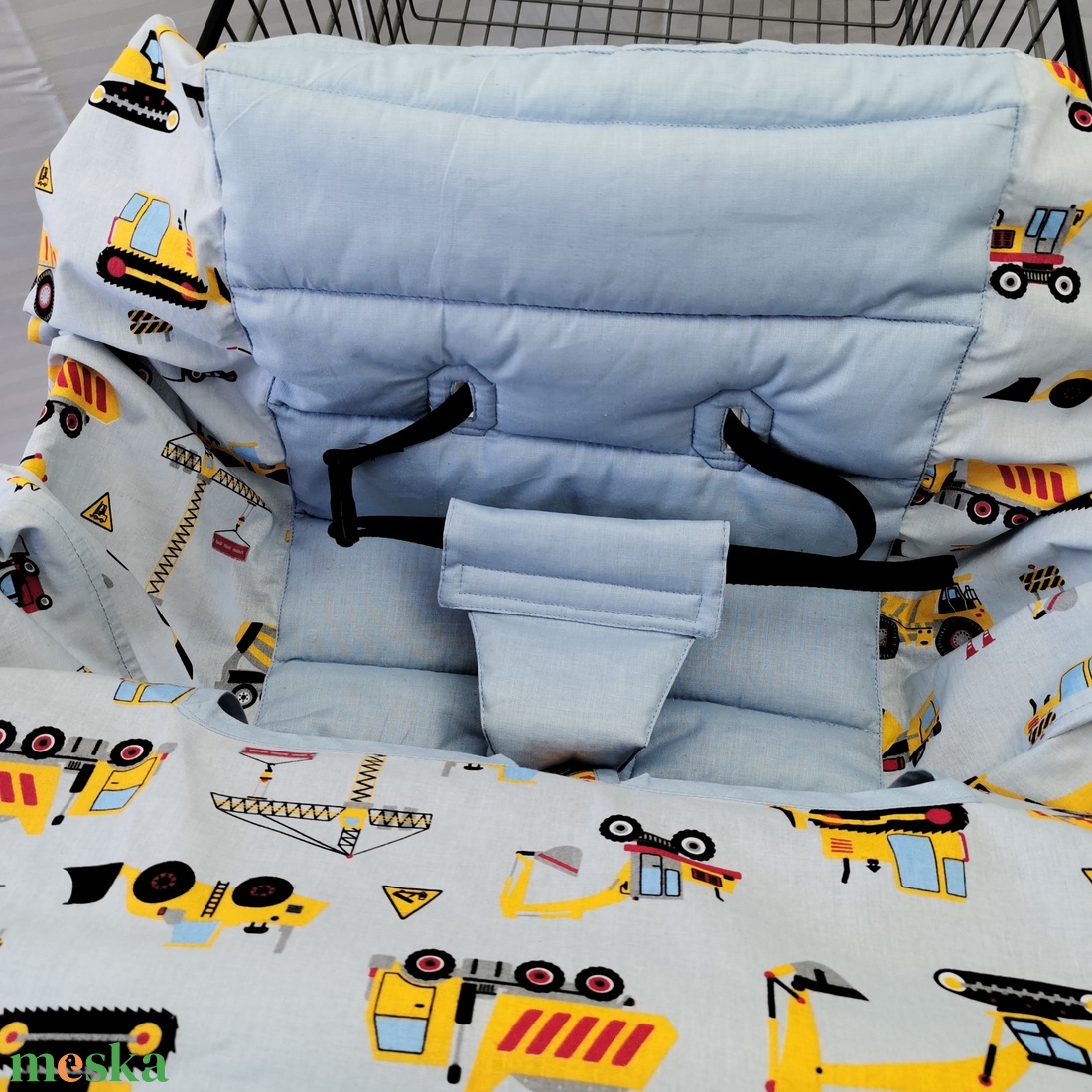 Bevásárlókocsi huzat biztonsági övvel  - játék & sport - 3 éves kor alattiaknak - bevásárlókocsi huzat - Meska.hu