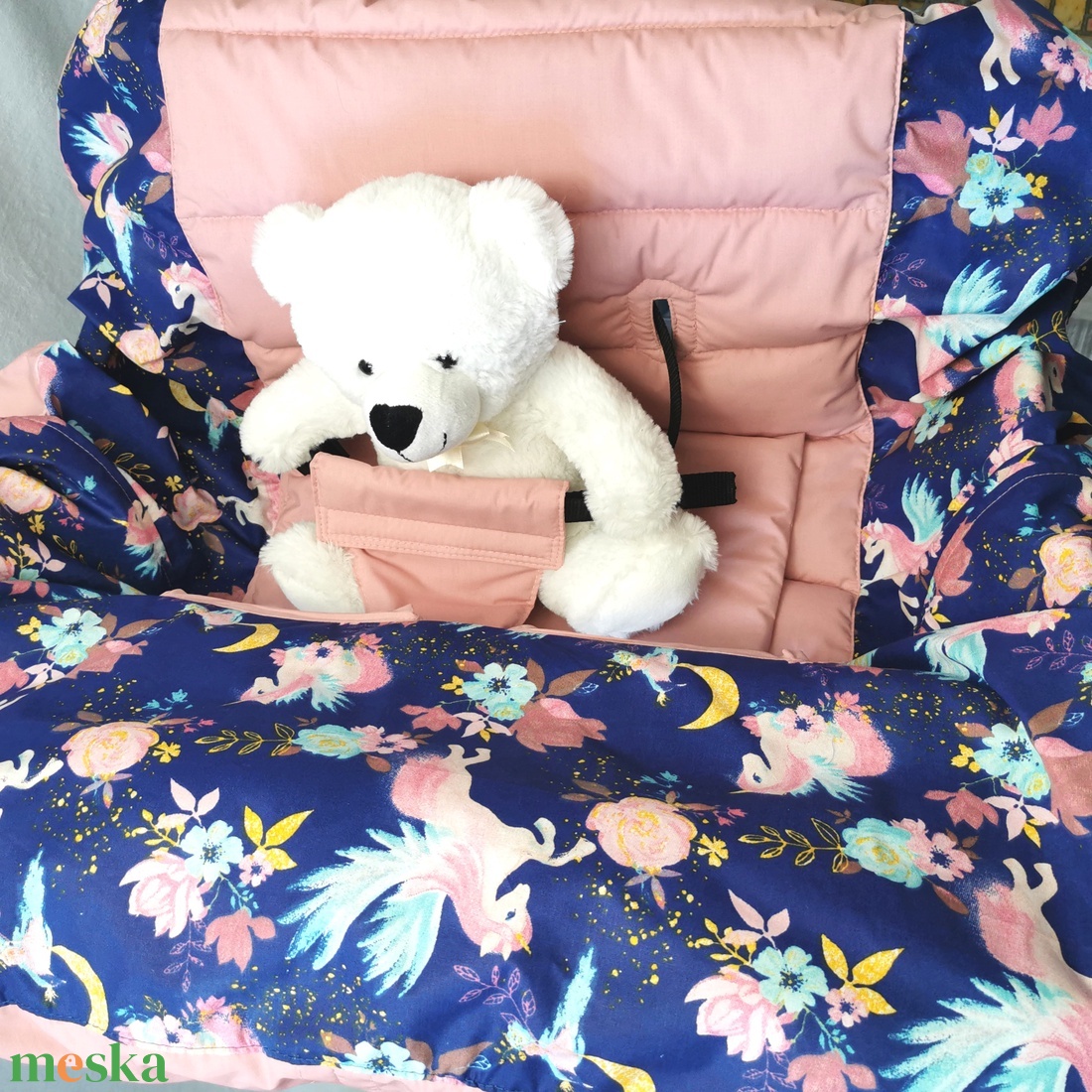 Bevásárlókocsi huzat biztonsági övvel  - játék & sport - 3 éves kor alattiaknak - bevásárlókocsi huzat - Meska.hu