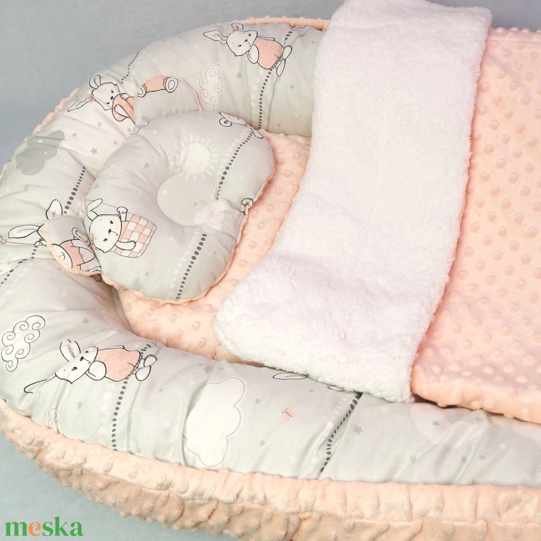 Babafészek  levehető huzattal  - otthon & életmód - babaszoba, gyerekszoba - babafészek - Meska.hu