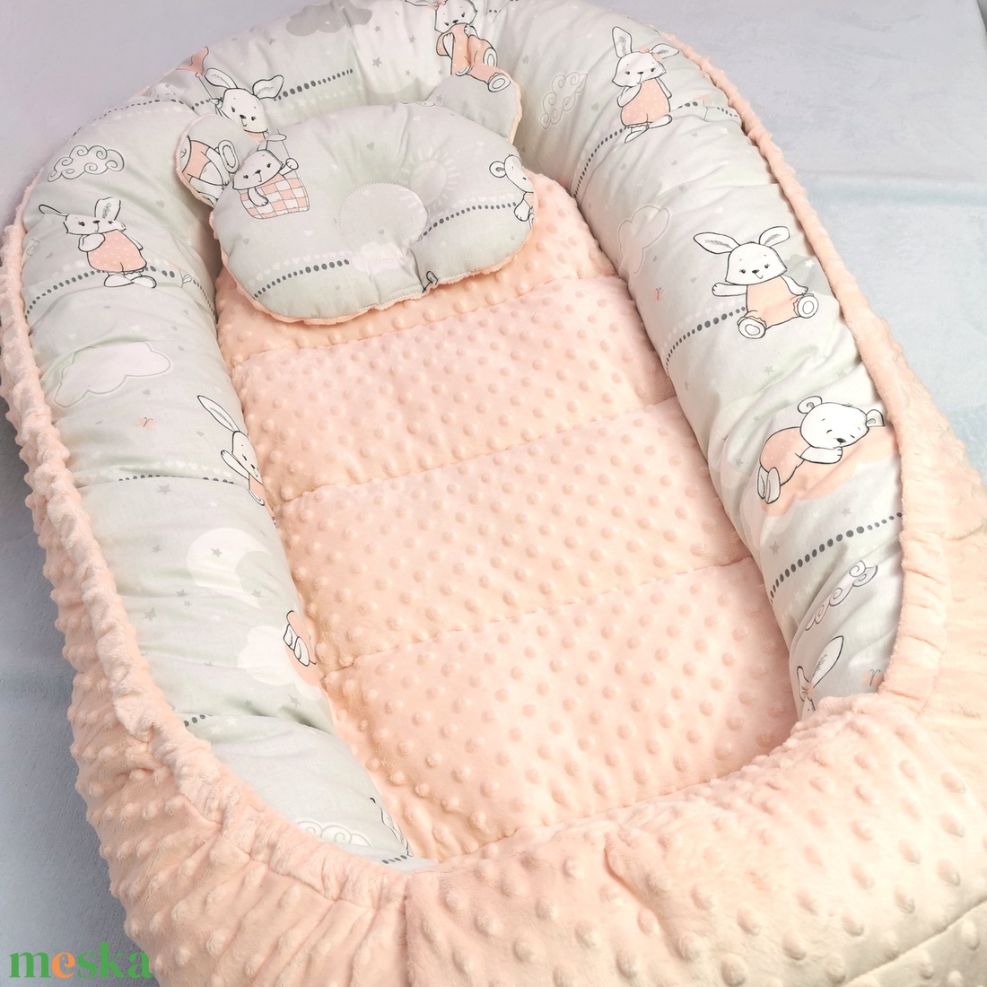 Babafészek  levehető huzattal  - otthon & életmód - babaszoba, gyerekszoba - babafészek - Meska.hu