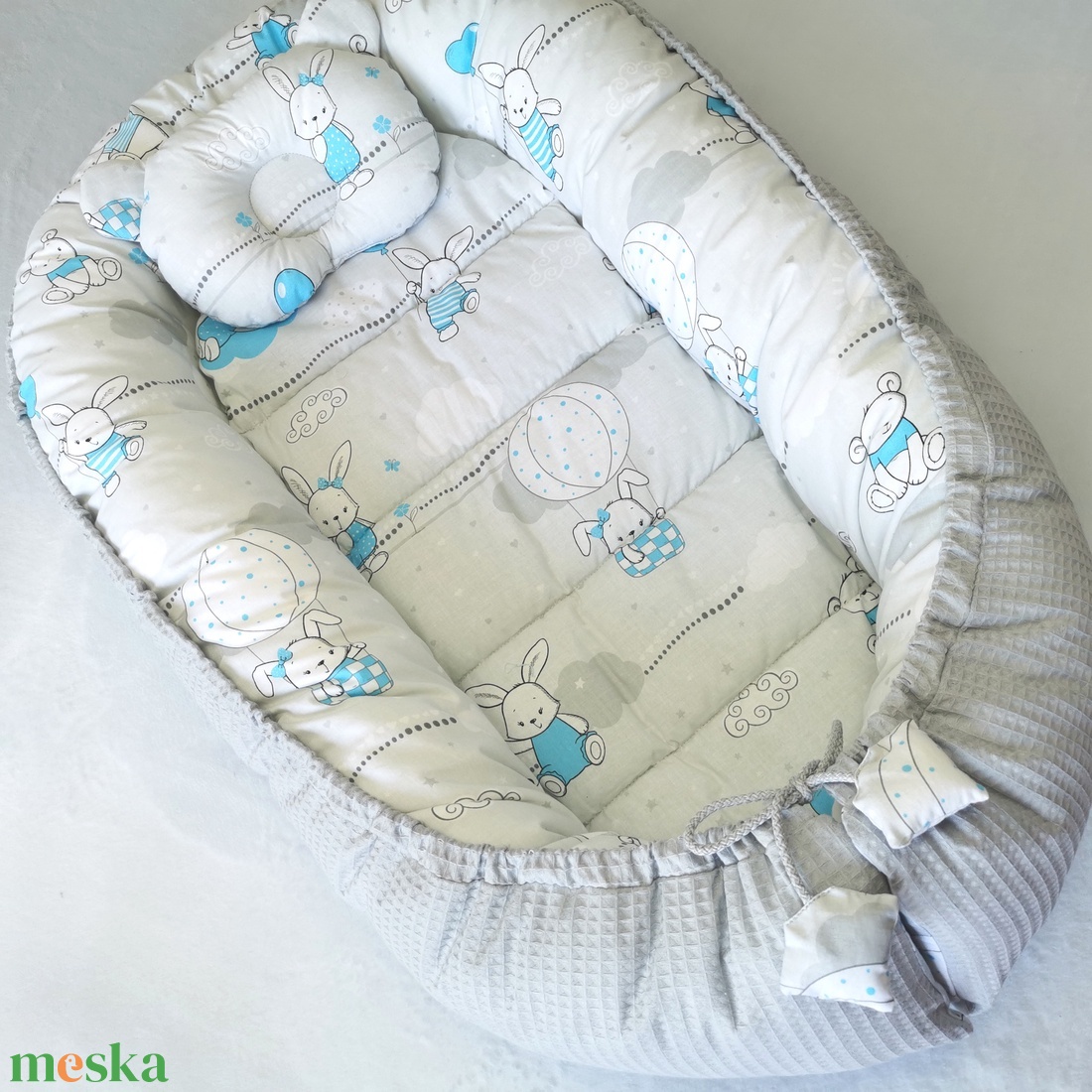 Babafészek  levehető huzattal  - baba - mama - babaágyneműk - babafészek - Meska.hu