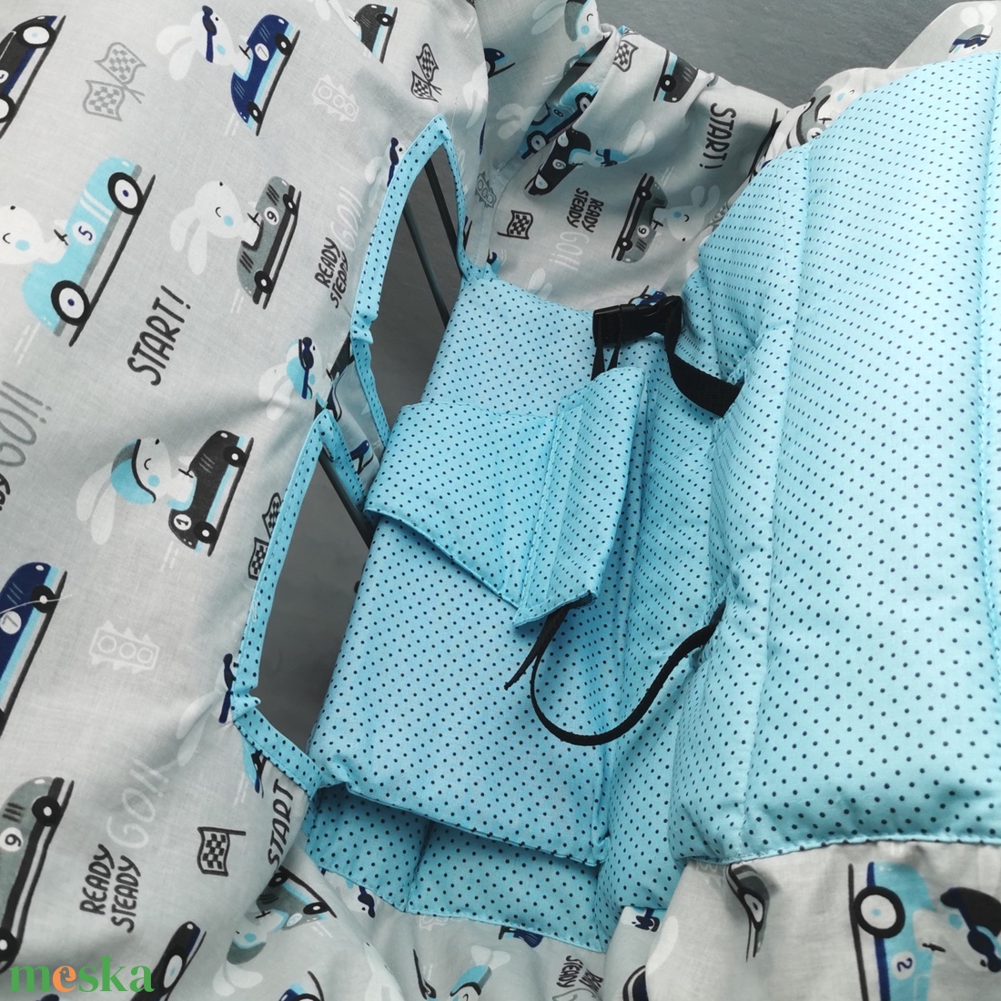 Bevásárlókocsi huzat biztonsági övvel  - játék & sport - 3 éves kor alattiaknak - bevásárlókocsi huzat - Meska.hu