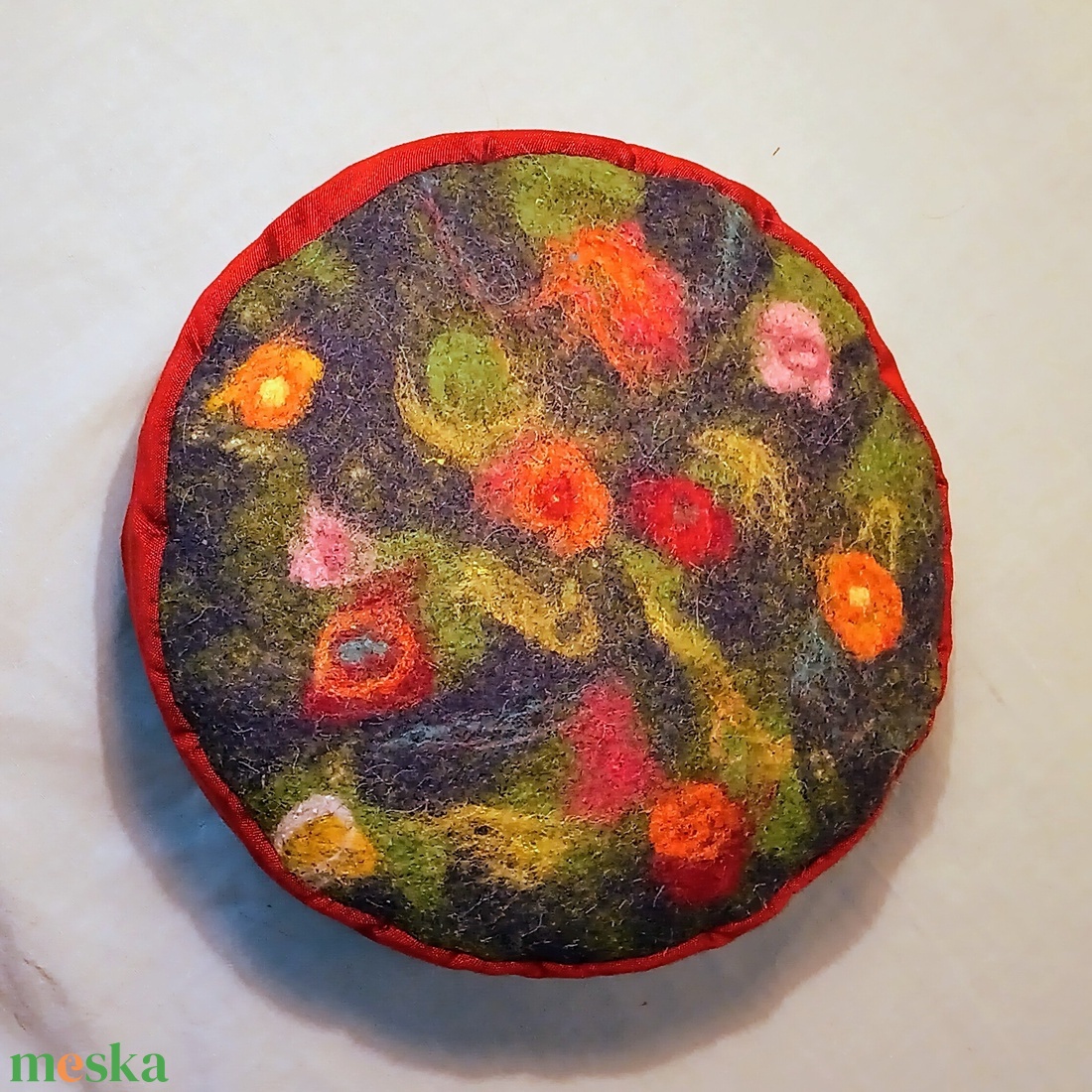 Meditációs ülőpárna, jógapárna nemez ülőlappal Hanga - játék & sport - sport és kikapcsolódás - jóga, pilates, torna - jógapárna - Meska.hu