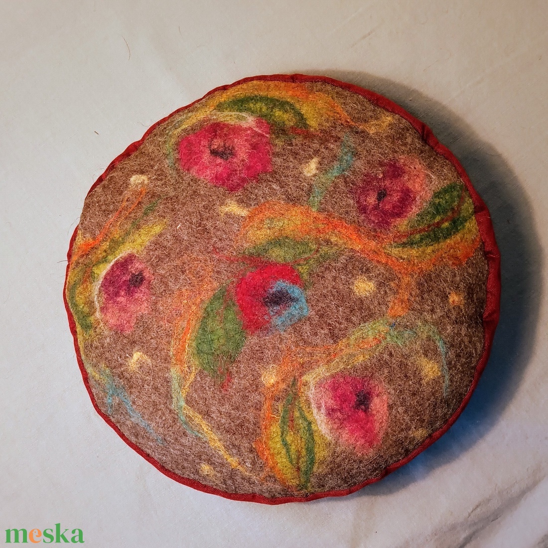 Meditációs ülőpárna, jógapárna nemez ülőlappal Csenge - játék & sport - sport és kikapcsolódás - jóga, pilates, torna - jógapárna - Meska.hu