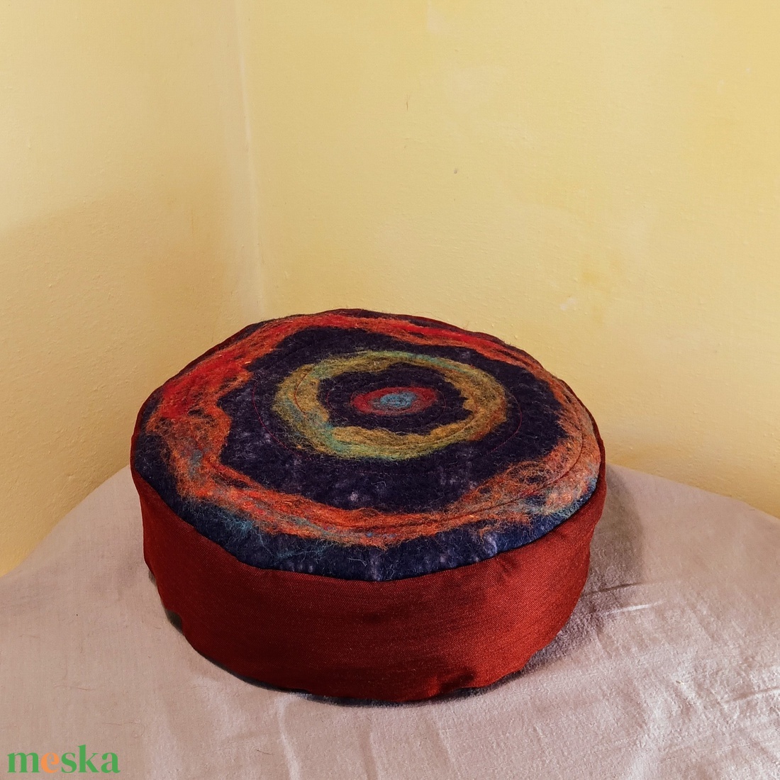 Meditációs ülőpárna, jógapárna nemez ülőlappal Merkaba - játék & sport - sport és kikapcsolódás - jóga, pilates, torna - jógapárna - Meska.hu