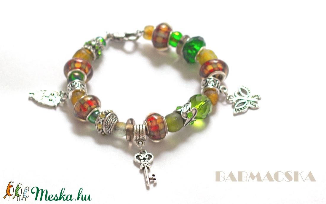 A titkos kert - Pandora stílusú charm karkötő - ékszer - karkötő - charm karkötő - Meska.hu A titkos kert - Pandora stílusú charm karkötő - ékszer - karkötő - charm karkötő - Meska.hu