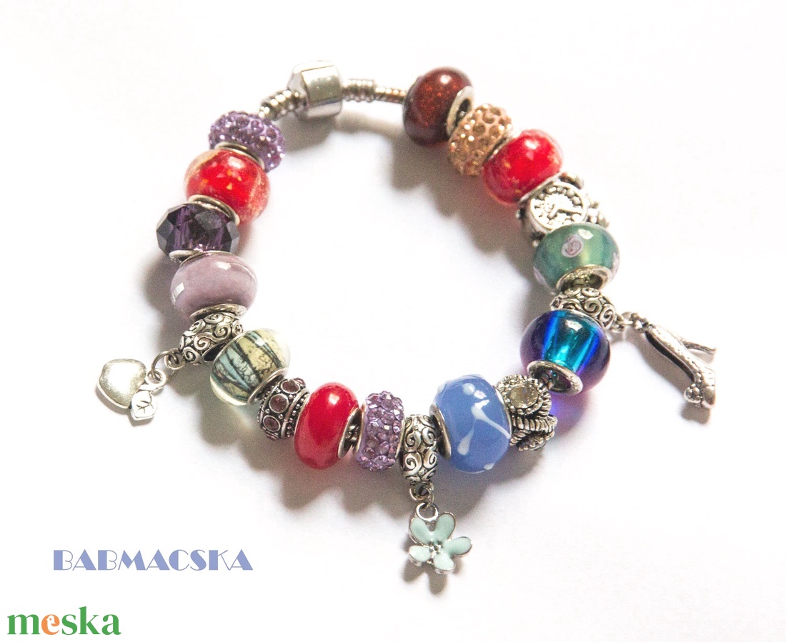 Mesebeli színek - Vidám színpompás Pandora stílusú charm karkötő - ékszer - karkötő - charm karkötő - Meska.hu Mesebeli színek - Vidám színpompás Pandora stílusú charm karkötő - ékszer - karkötő - charm karkötő - Meska.hu