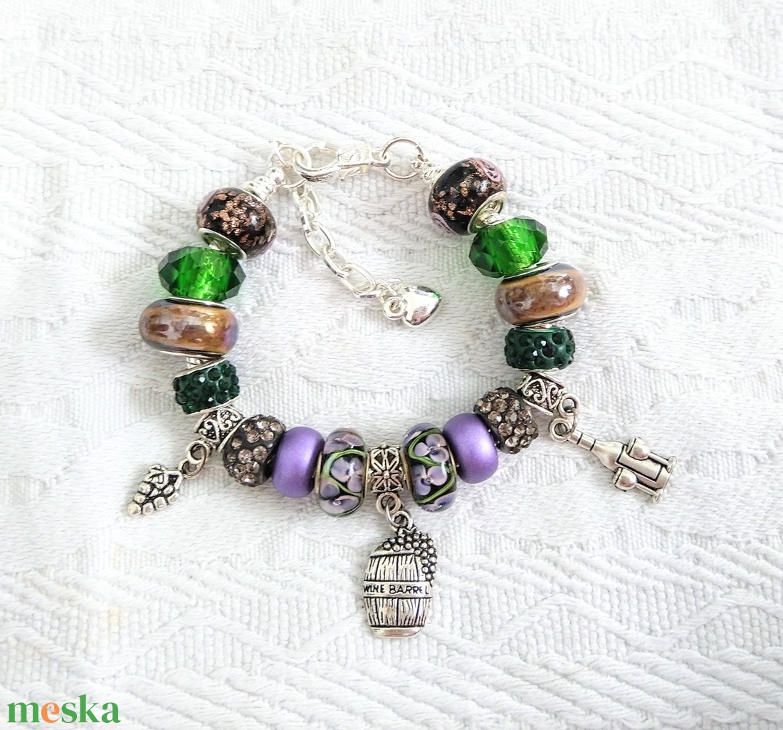 Esti Borozás - Pandora stílusú charm karkötő - ékszer - karkötő - charm karkötő - Meska.hu Esti Borozás - Pandora stílusú charm karkötő - ékszer - karkötő - charm karkötő - Meska.hu