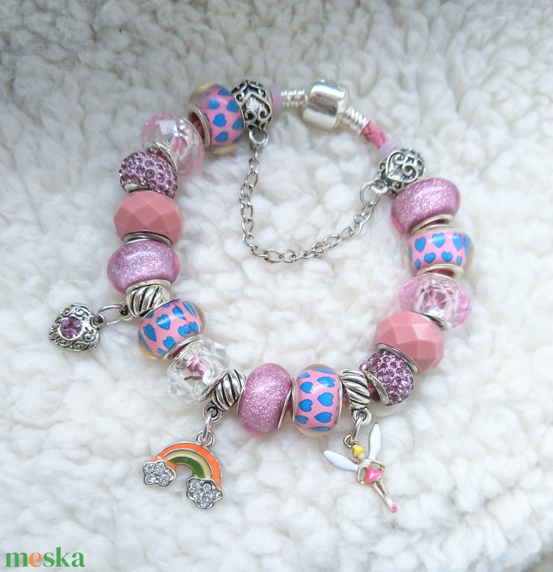 Mesebeli álom- Vidám színpompás Pandora stílusú charm karkötő - ékszer - karkötő - charm karkötő - Meska.hu Mesebeli álom- Vidám színpompás Pandora stílusú charm karkötő - ékszer - karkötő - charm karkötő - Meska.hu