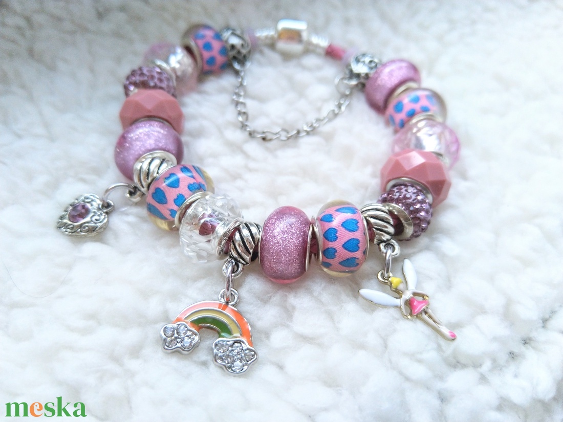 Mesebeli álom- Vidám színpompás Pandora stílusú charm karkötő - ékszer - karkötő - charm karkötő - Meska.hu Mesebeli álom- Vidám színpompás Pandora stílusú charm karkötő - ékszer - karkötő - charm karkötő - Meska.hu