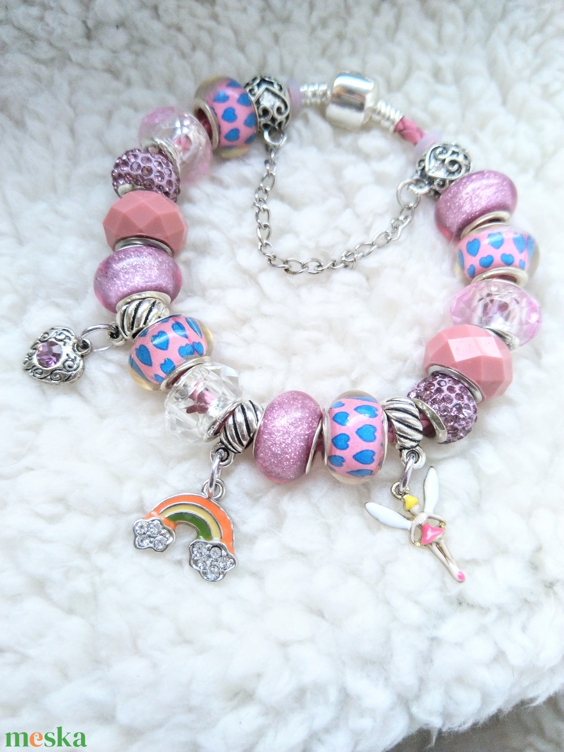 Mesebeli álom- Vidám színpompás Pandora stílusú charm karkötő - ékszer - karkötő - charm karkötő - Meska.hu Mesebeli álom- Vidám színpompás Pandora stílusú charm karkötő - ékszer - karkötő - charm karkötő - Meska.hu
