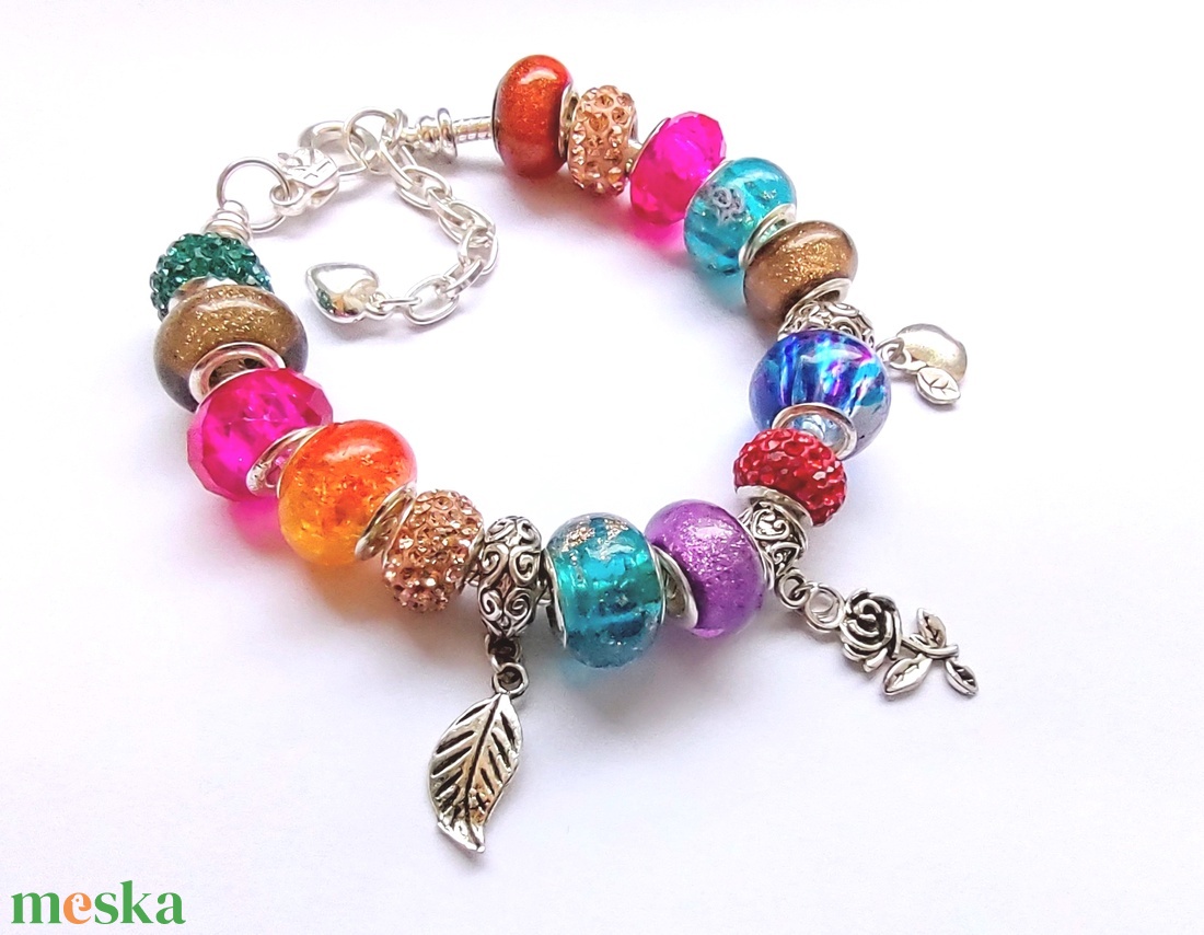 Mesebeli színek - Vidám színpompás Pandora stílusú charm karkötő - ékszer - karkötő - charm karkötő - Meska.hu Mesebeli színek - Vidám színpompás Pandora stílusú charm karkötő - ékszer - karkötő - charm karkötő - Meska.hu