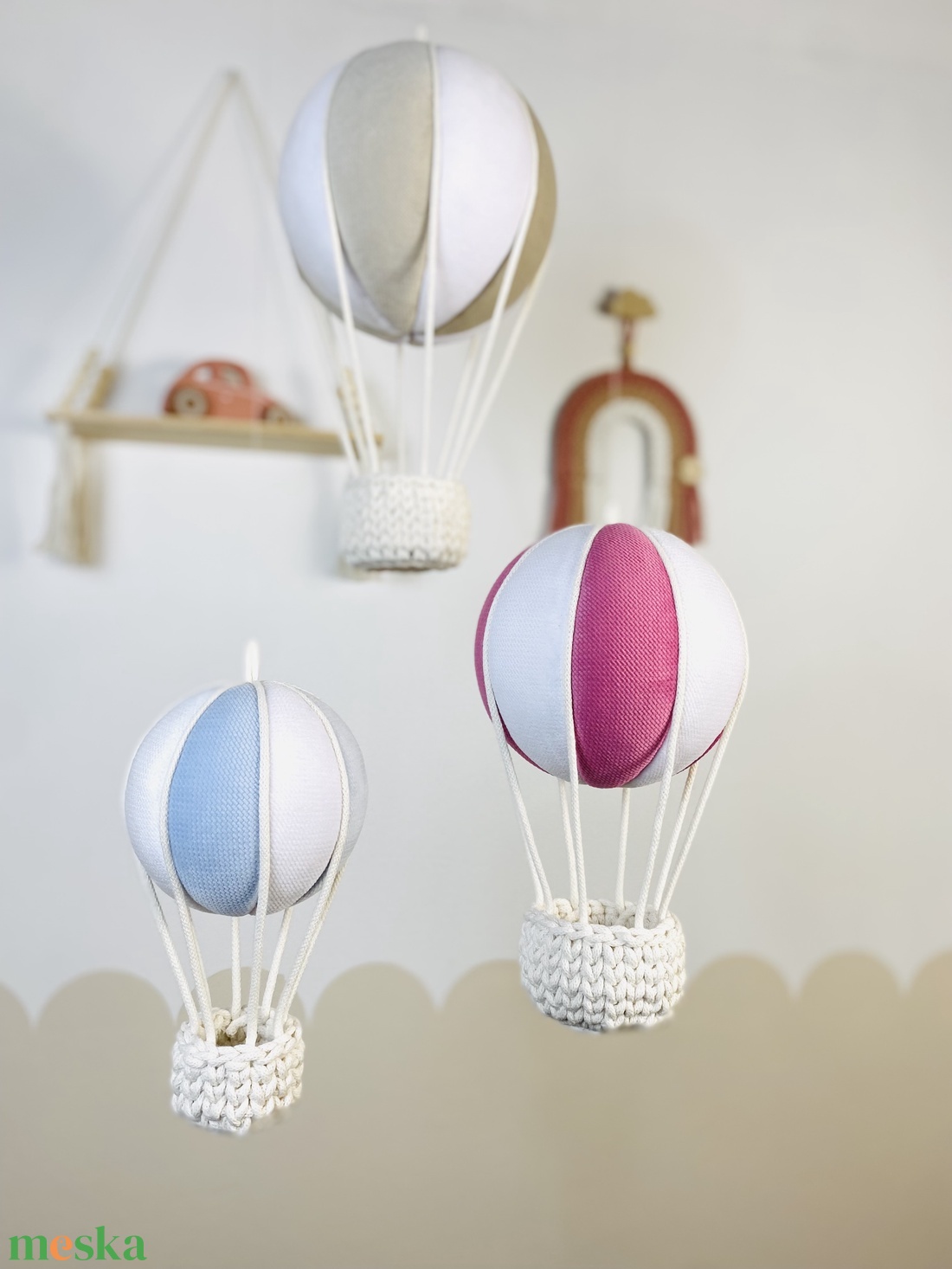 Hőlégballon babaszoba dekoráció  - otthon & életmód - babaszoba, gyerekszoba - babaszoba dekoráció - Meska.hu
