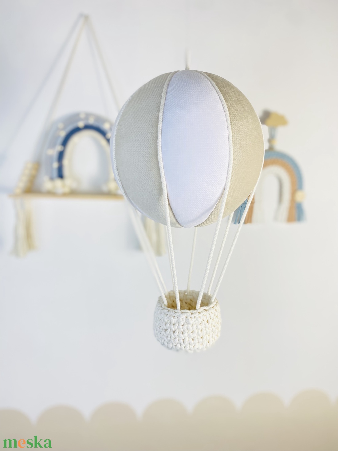 Hőlégballon babaszoba dekoráció  - otthon & életmód - babaszoba, gyerekszoba - babaszoba dekoráció - Meska.hu