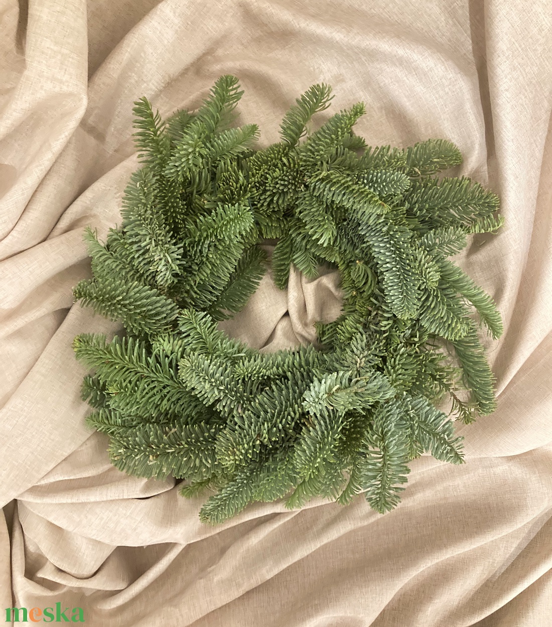 Nobilis (élő) fenyő alap DIY koszorúhoz, kopogtatóhoz - karácsony - adventi díszek - adventi asztaldísz - Meska.hu