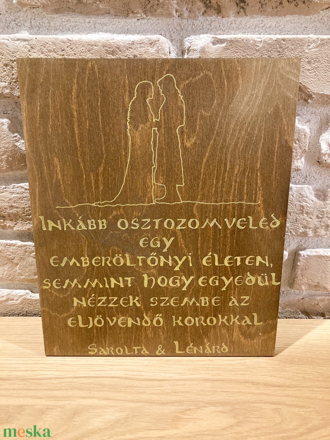 Egyedi Gyűrűk Uta esküvői fa tábla - esküvő - dekoráció - helyszíni dekor - Meska.hu