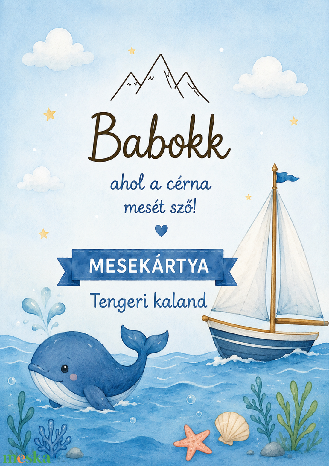 Vitorlás a tengeren - Led-es gyermekszoba dekoráció - baba - mama - babaszoba dekoráció - babanév dekoráció - Meska.hu