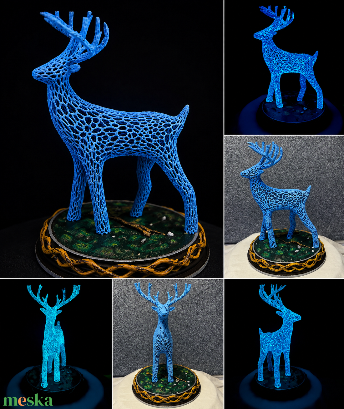 Harry Potter patrónus fluoreszkáló szarvas sötétben fluoreszkáló  - otthon & életmód - dekoráció - dekoratív figurák és szobrok - Meska.hu