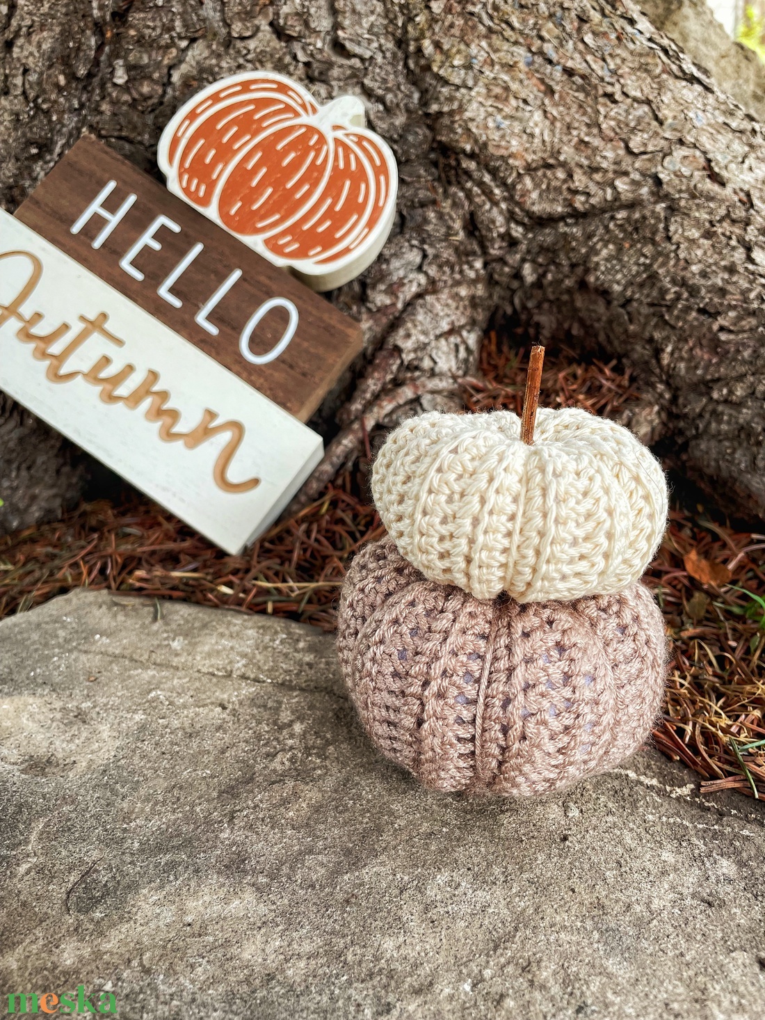 Horgolt tök - otthon & életmód - dekoráció - asztal és polc dekoráció - asztaldísz - Meska.hu