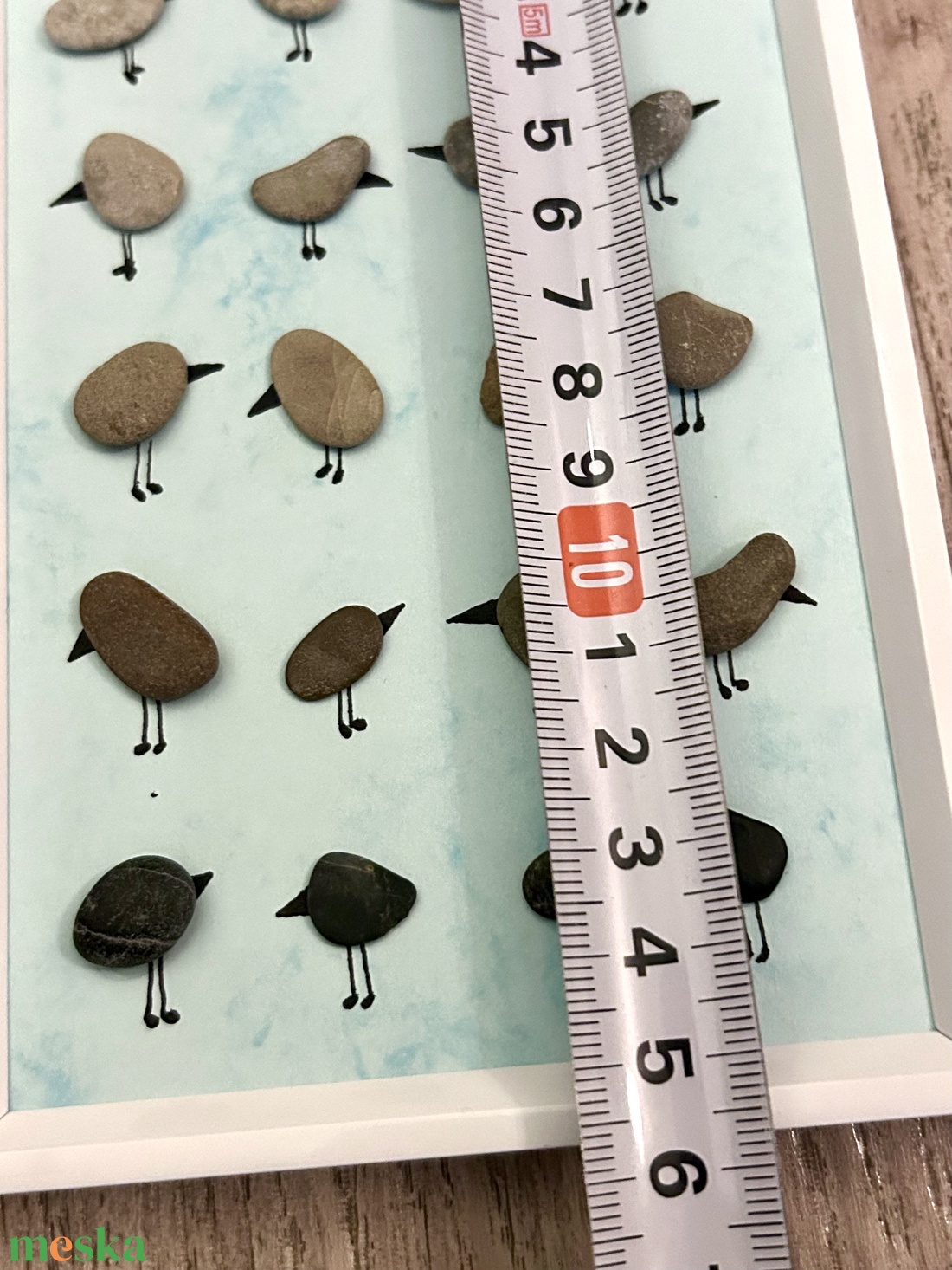 Madárkák KavicsMese kép keretben - otthon & életmód - dekoráció - fali és függő dekoráció - falra akasztható dekor - Meska.hu