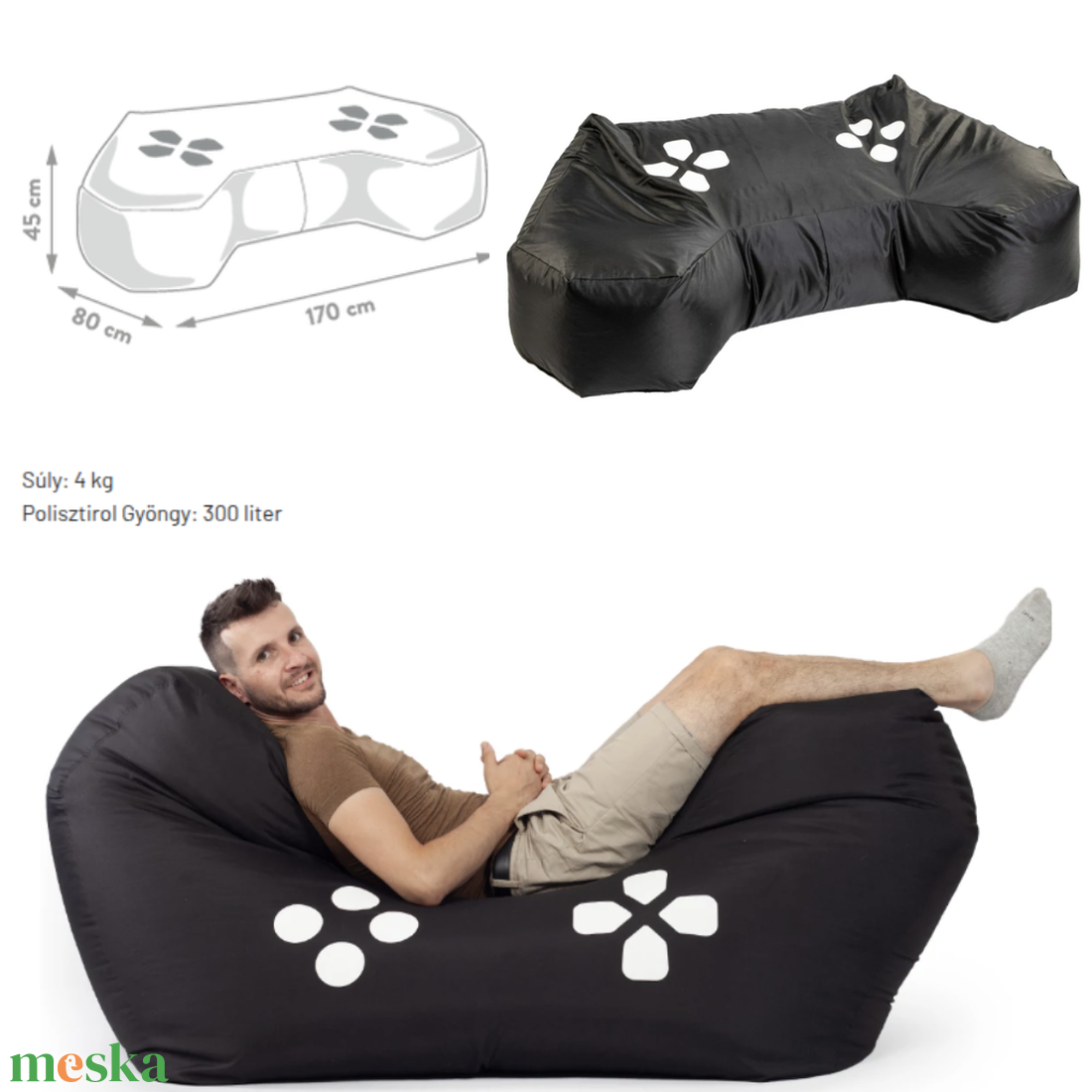 Gamer Babzsákfotel � Gamerekre szabott kényelem! - otthon & életmód - bútor - babzsák - babzsákfotel  - Meska.hu