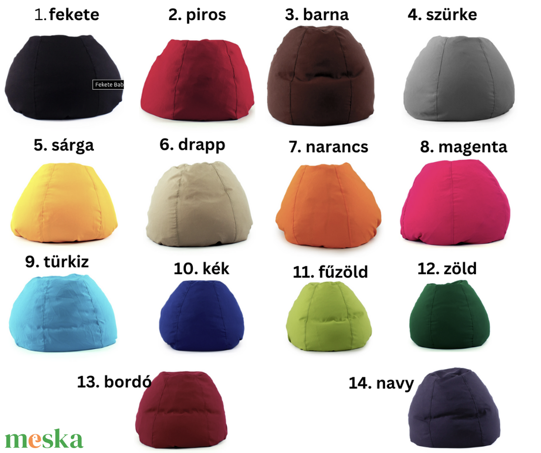 Babzsák Puff többféle színben  praktikus és stílusos kiegészítő - otthon & életmód - bútor - babzsákfotel - Meska.hu