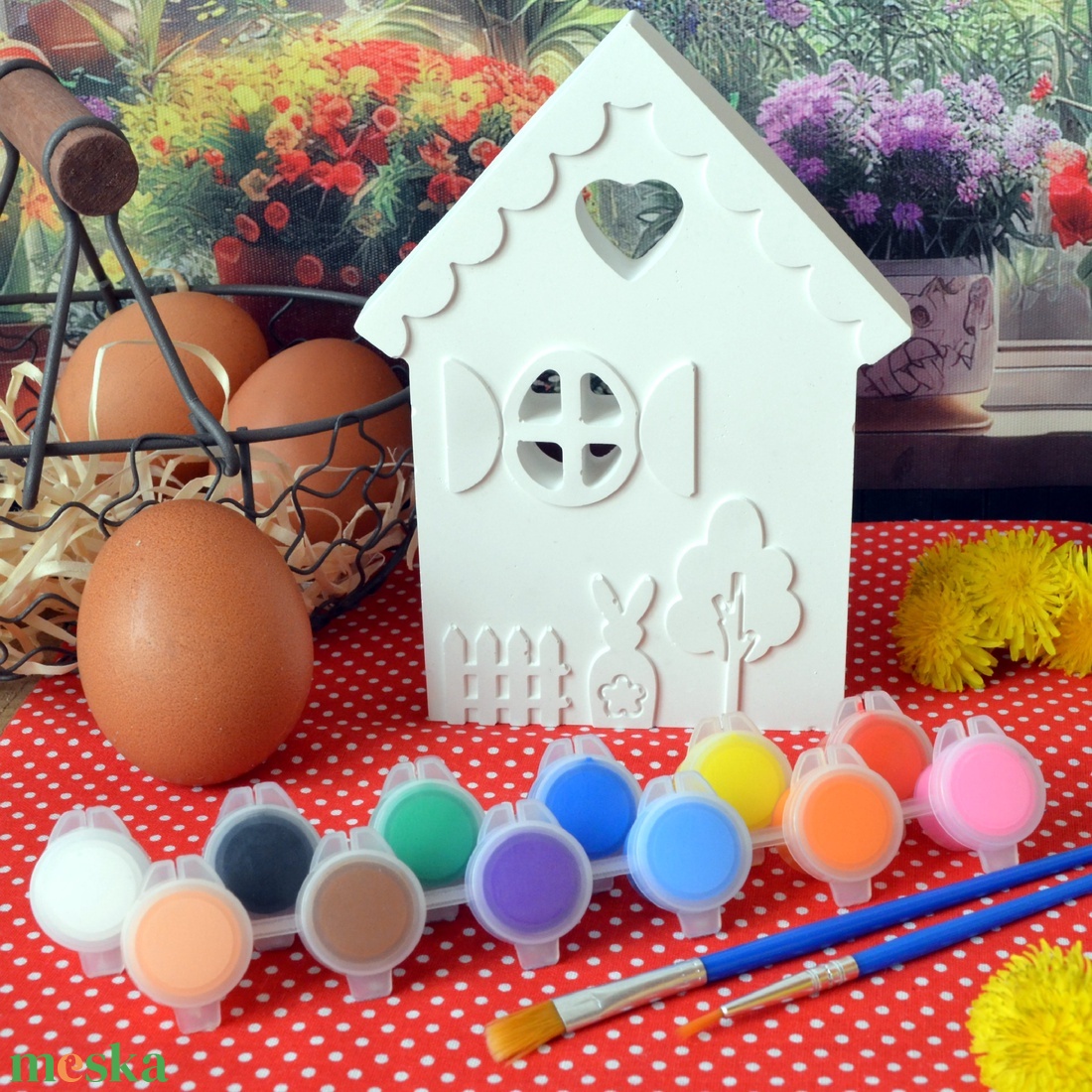 Festhető nyuszis házikó - diy (csináld magad) - egységcsomag - Meska.hu Festhető nyuszis házikó - diy (csináld magad) - egységcsomag - Meska.hu