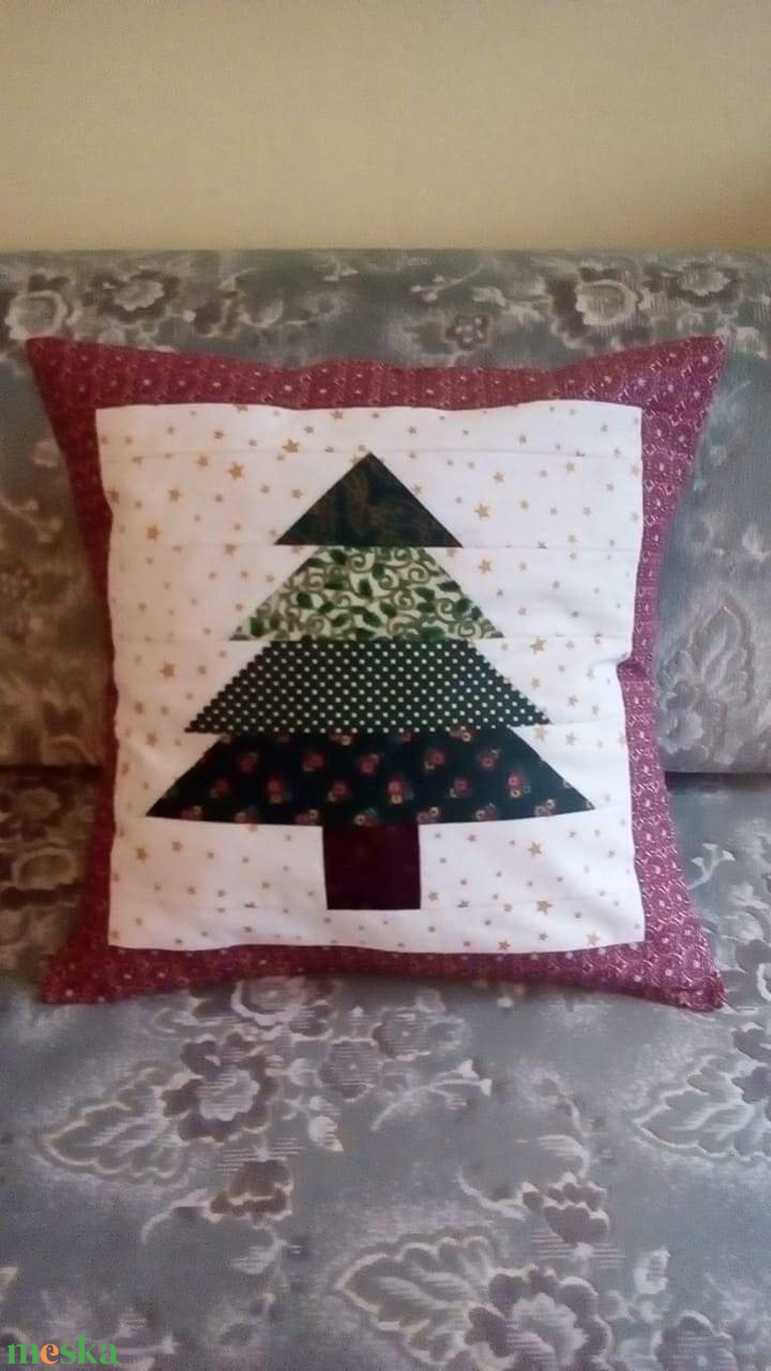 Karácsonyi patchwork díszpárna huzat - karácsony - karácsonyi lakásdekoráció - karácsonyi lakásdíszek - Meska.hu Karácsonyi patchwork díszpárna huzat - karácsony - karácsonyi lakásdekoráció - karácsonyi lakásdíszek - Meska.hu