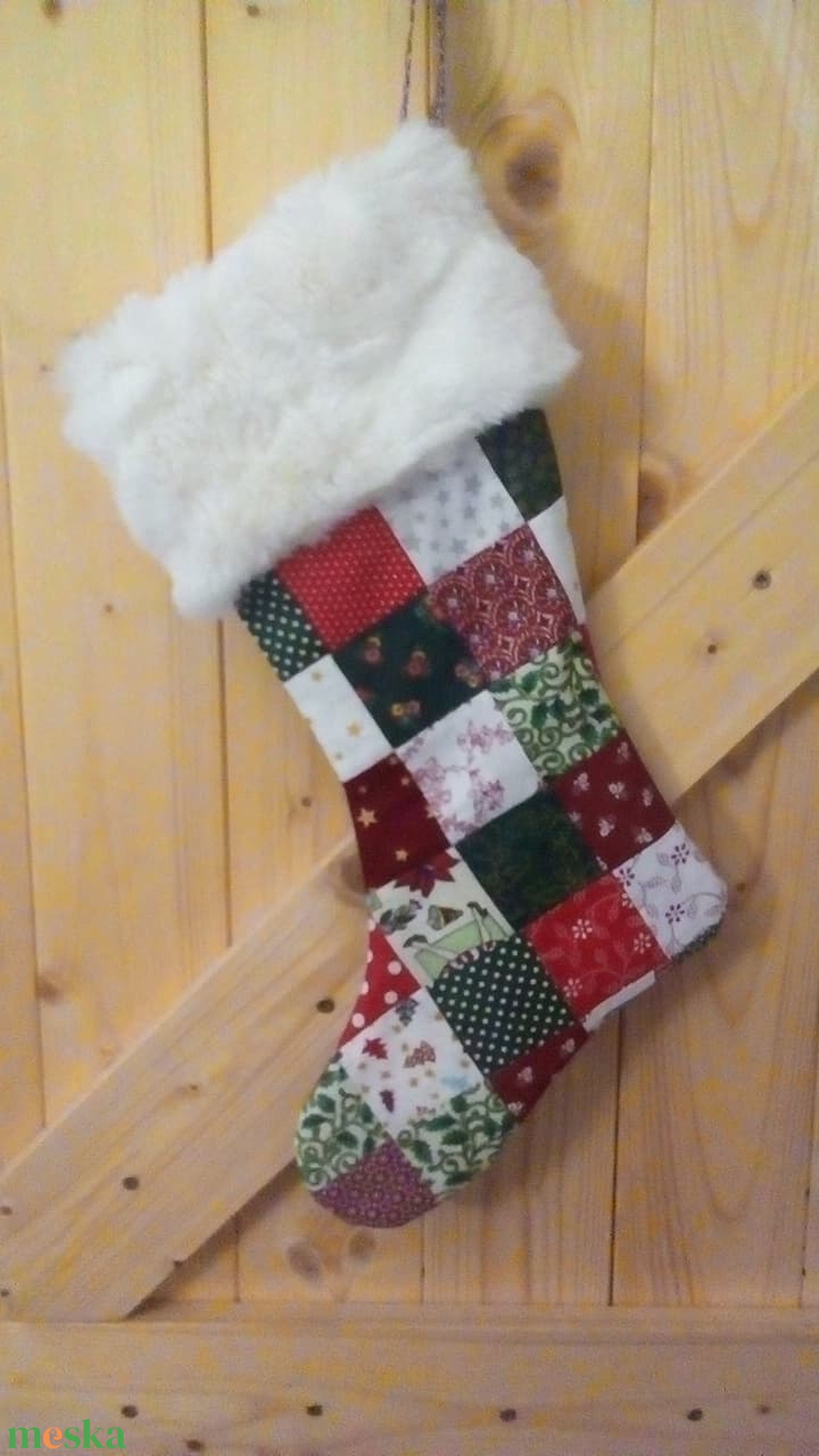 Patchwork Mikulás csizma vagy zokni - karácsony - mikulás - mikulás zsák, zokni, csizma - Meska.hu Patchwork Mikulás csizma vagy zokni - karácsony - mikulás - mikulás zsák, zokni, csizma - Meska.hu