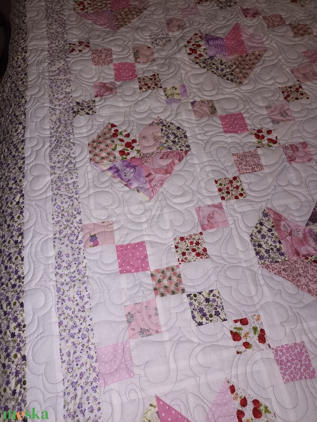 Cross my Heart patchwork takaró - otthon & életmód - lakástextil - felnőtt takaró, pléd - Meska.hu Cross my Heart patchwork takaró - otthon & életmód - lakástextil - felnőtt takaró, pléd - Meska.hu