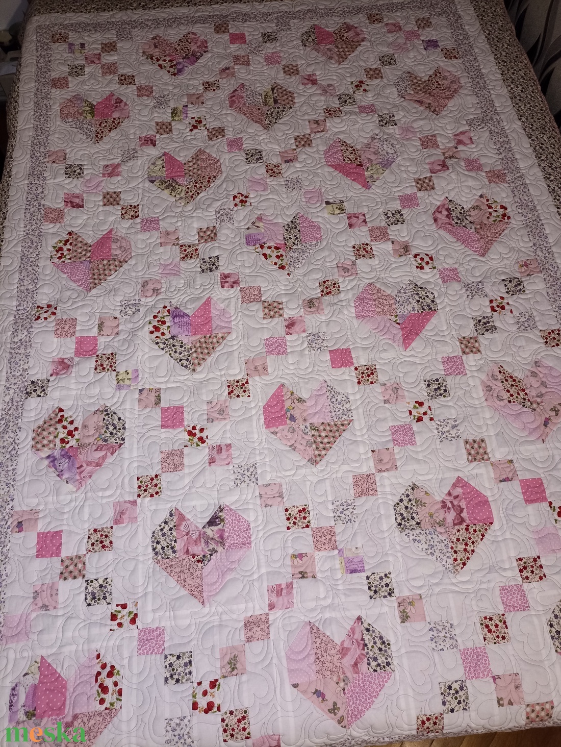 Cross my Heart patchwork takaró - otthon & életmód - lakástextil - felnőtt takaró, pléd - Meska.hu Cross my Heart patchwork takaró - otthon & életmód - lakástextil - felnőtt takaró, pléd - Meska.hu