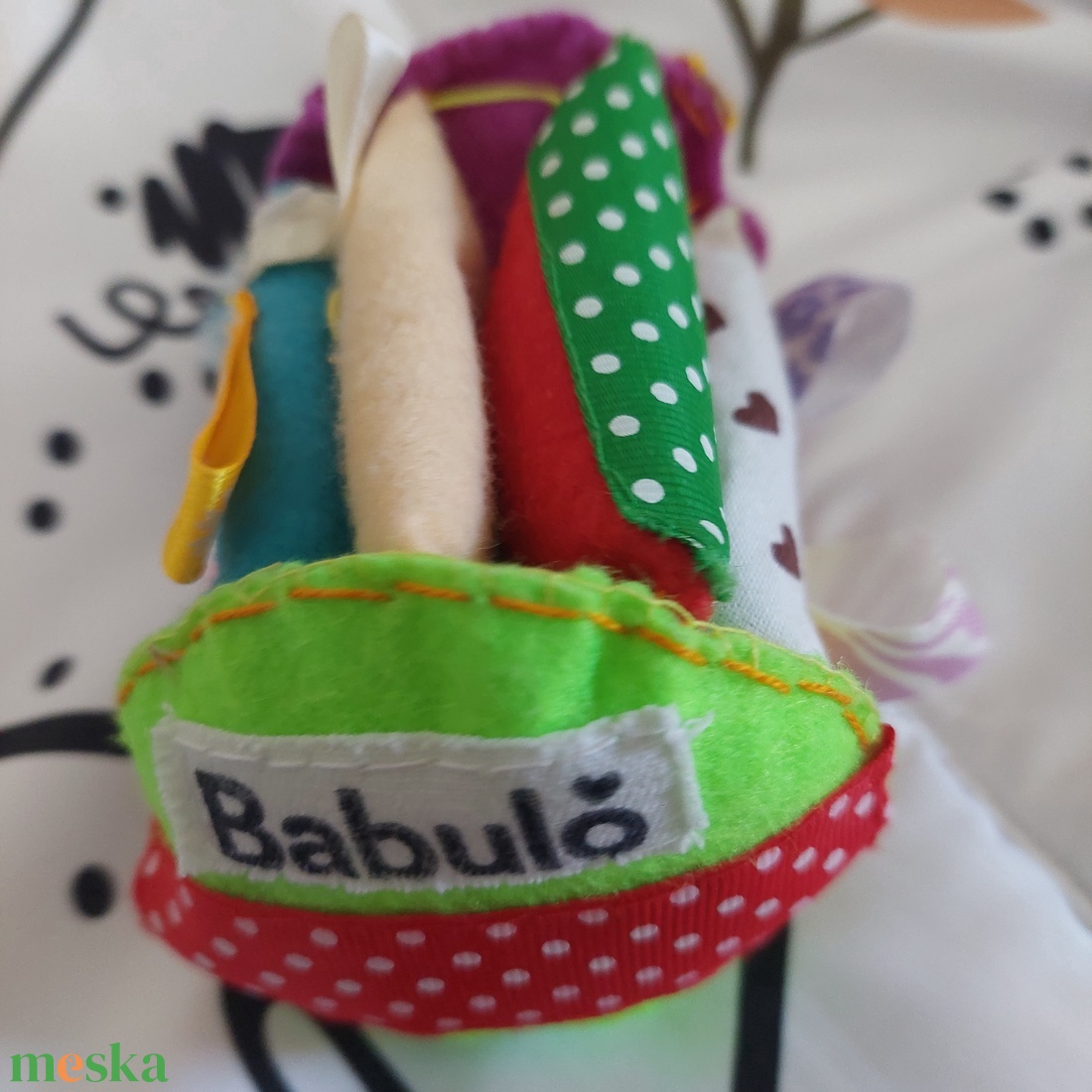 Babuló színes,  mintás tanuló henger - baba - mama - baba játékok - babalabda - Meska.hu