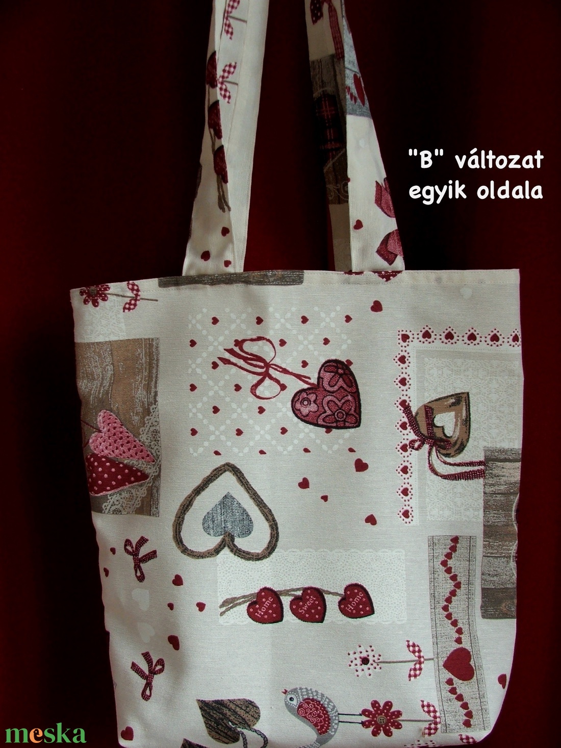 Szíves, madárkás táska - táska & tok - bevásárlás & shopper táska - shopper, textiltáska, szatyor - Meska.hu Szíves, madárkás táska - táska & tok - bevásárlás & shopper táska - shopper, textiltáska, szatyor - Meska.hu