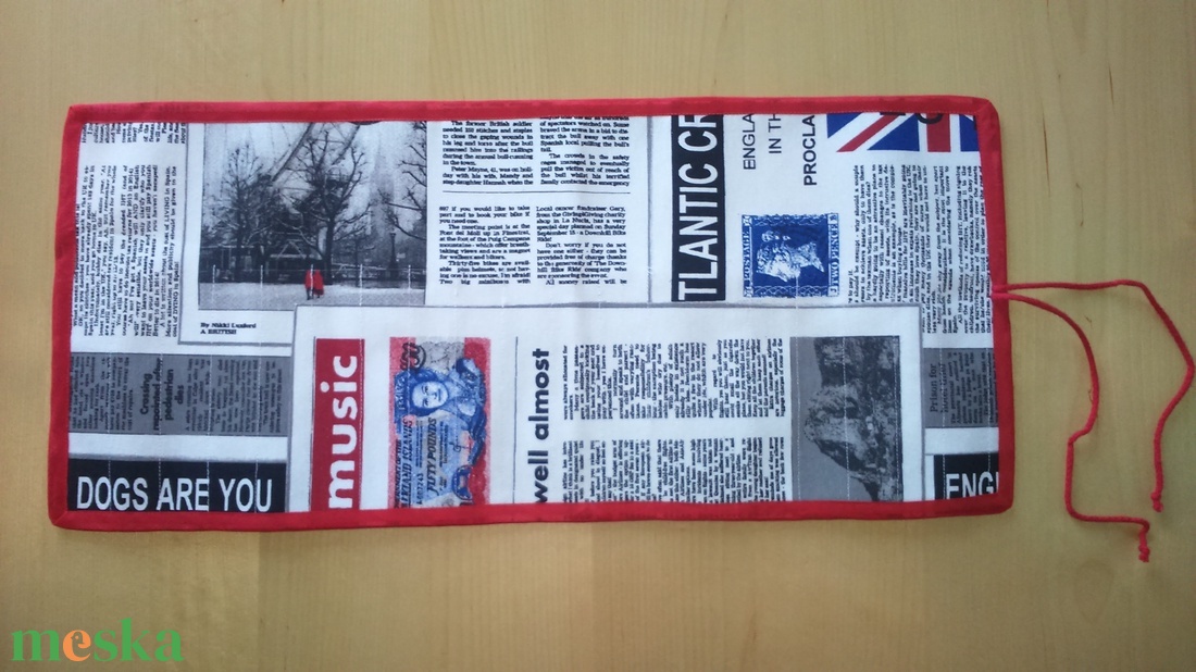 English Newspaper tolltartó (piros szélű) - otthon & életmód - papír, írószer - tolltartó & ceruzatekercs - Meska.hu English Newspaper tolltartó (piros szélű) - otthon & életmód - papír, írószer - tolltartó & ceruzatekercs - Meska.hu