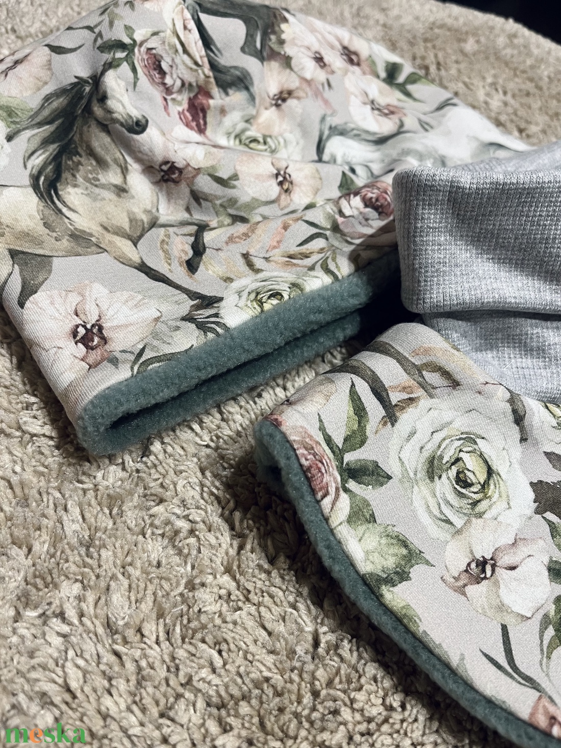 Garbósál - sapka szett 5/6 éves - ruha & divat - sál, sapka, kendő - sapka & sál szett - Meska.hu