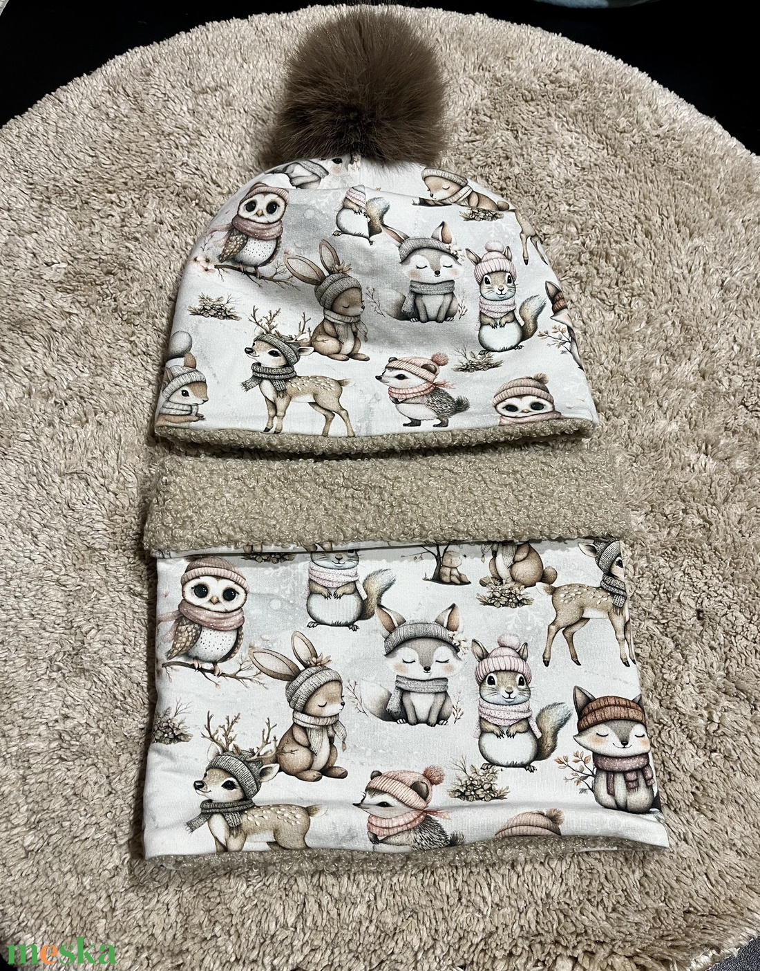 Csősál - bojtos sapka szett - ruha & divat - sál, sapka, kendő - sapka & sál szett - Meska.hu