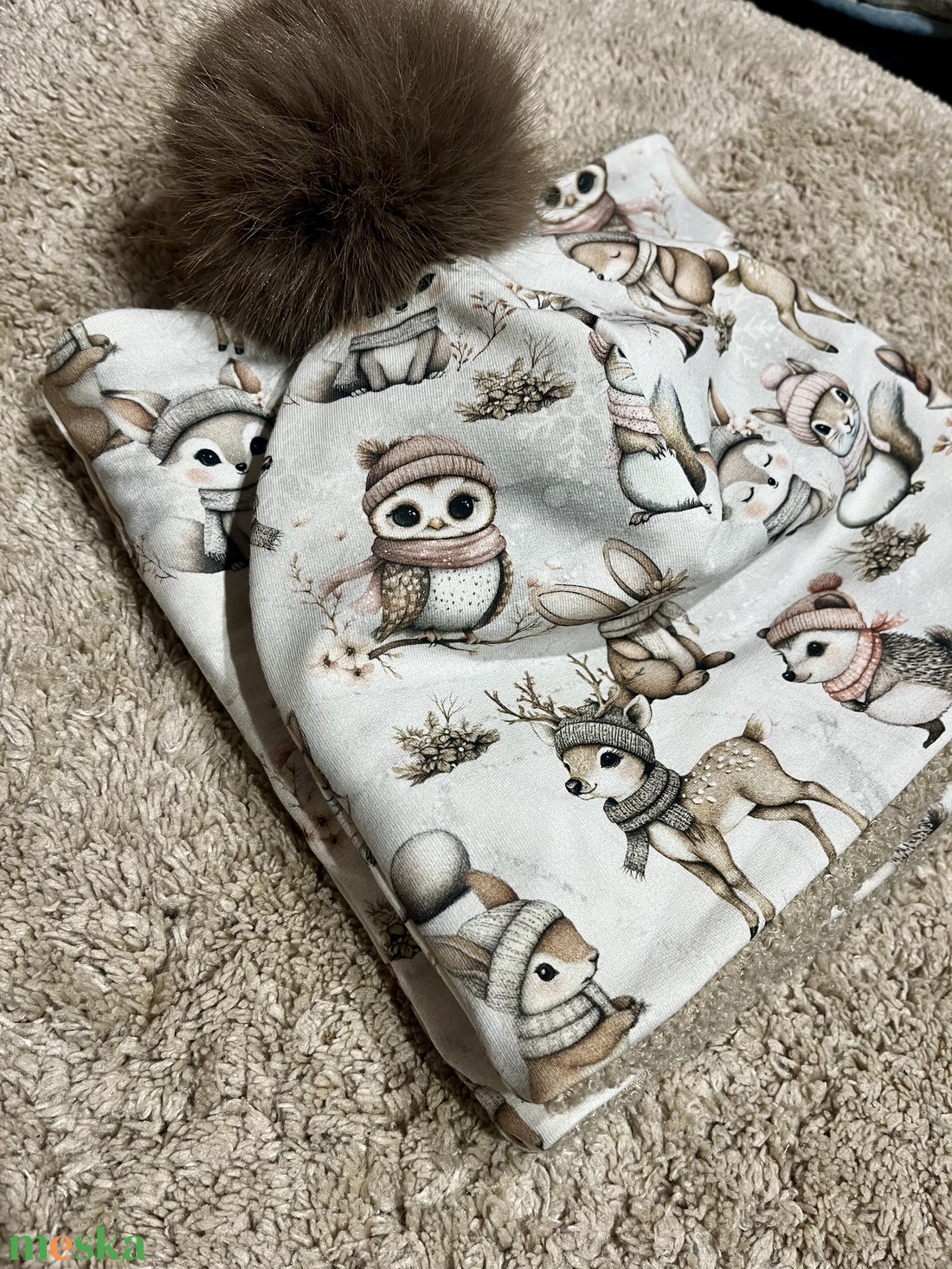 Csősál - bojtos sapka szett - ruha & divat - sál, sapka, kendő - sapka & sál szett - Meska.hu