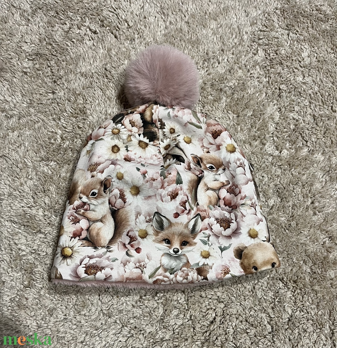 Pompomos sapka  - ruha & divat - babaruha & gyerekruha - babasapka - Meska.hu