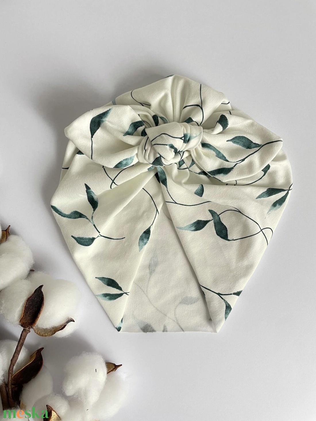 Baba turbán sapka - levelek - ruha & divat - gyerekruha - Meska.hu