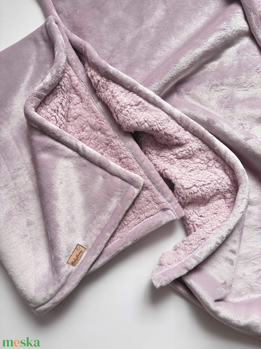 Meleg sherpa takaró � púder � több méretben - otthon & életmód - babaszoba, gyerekszoba - babatakaró, gyerek pléd - Meska.hu